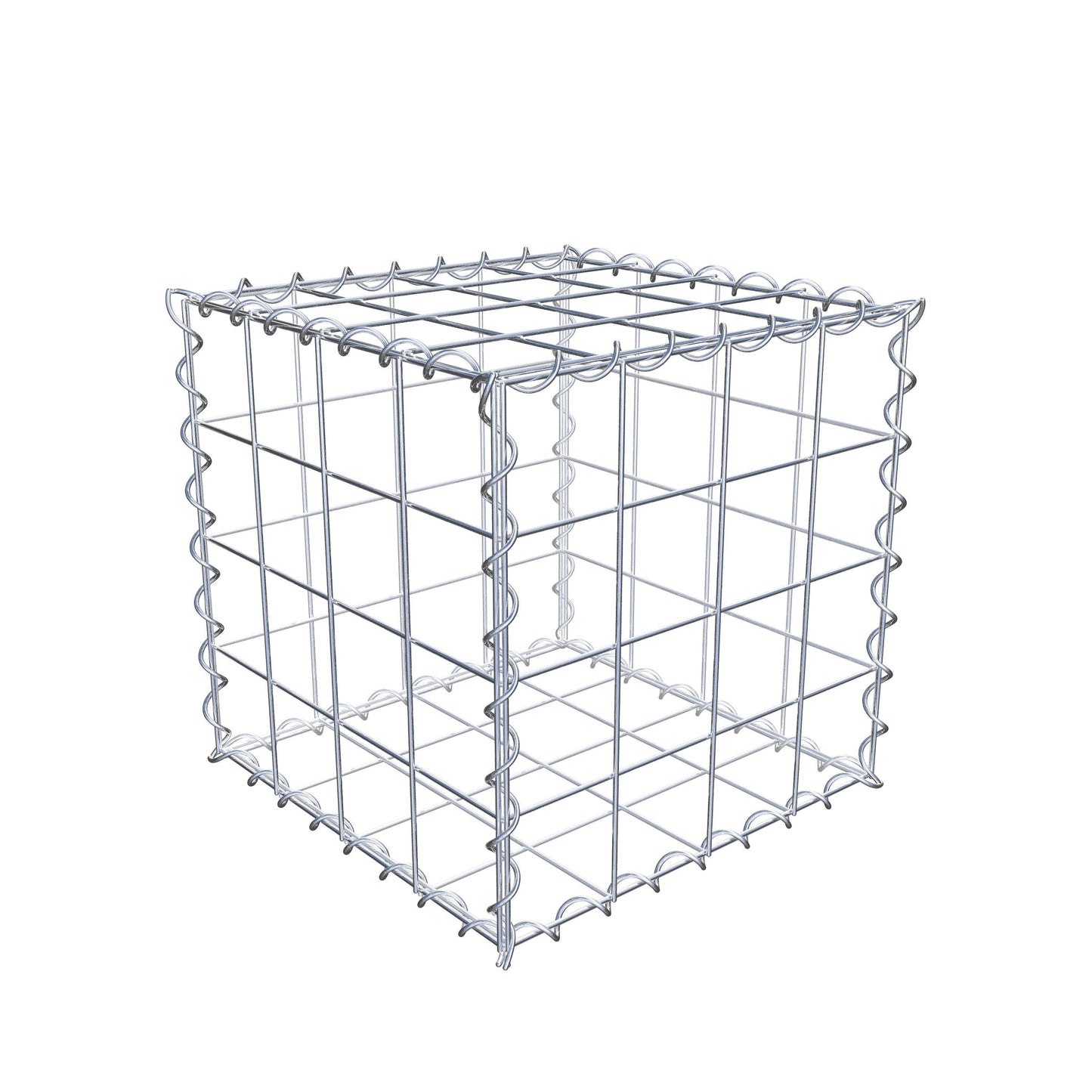 Gabion 40 cm x 40 cm x 40 cm (L x H x P), mailles 10 cm x 10 cm, spirale