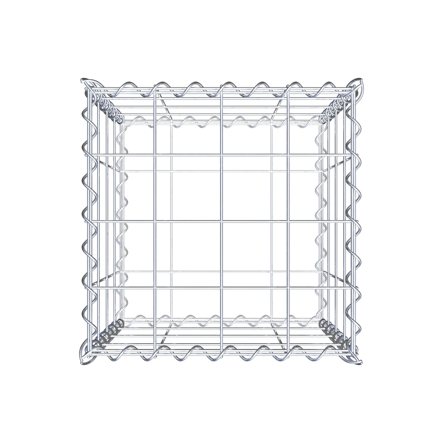 Gabion 40 cm x 40 cm x 40 cm (L x H x P), mailles 10 cm x 10 cm, spirale