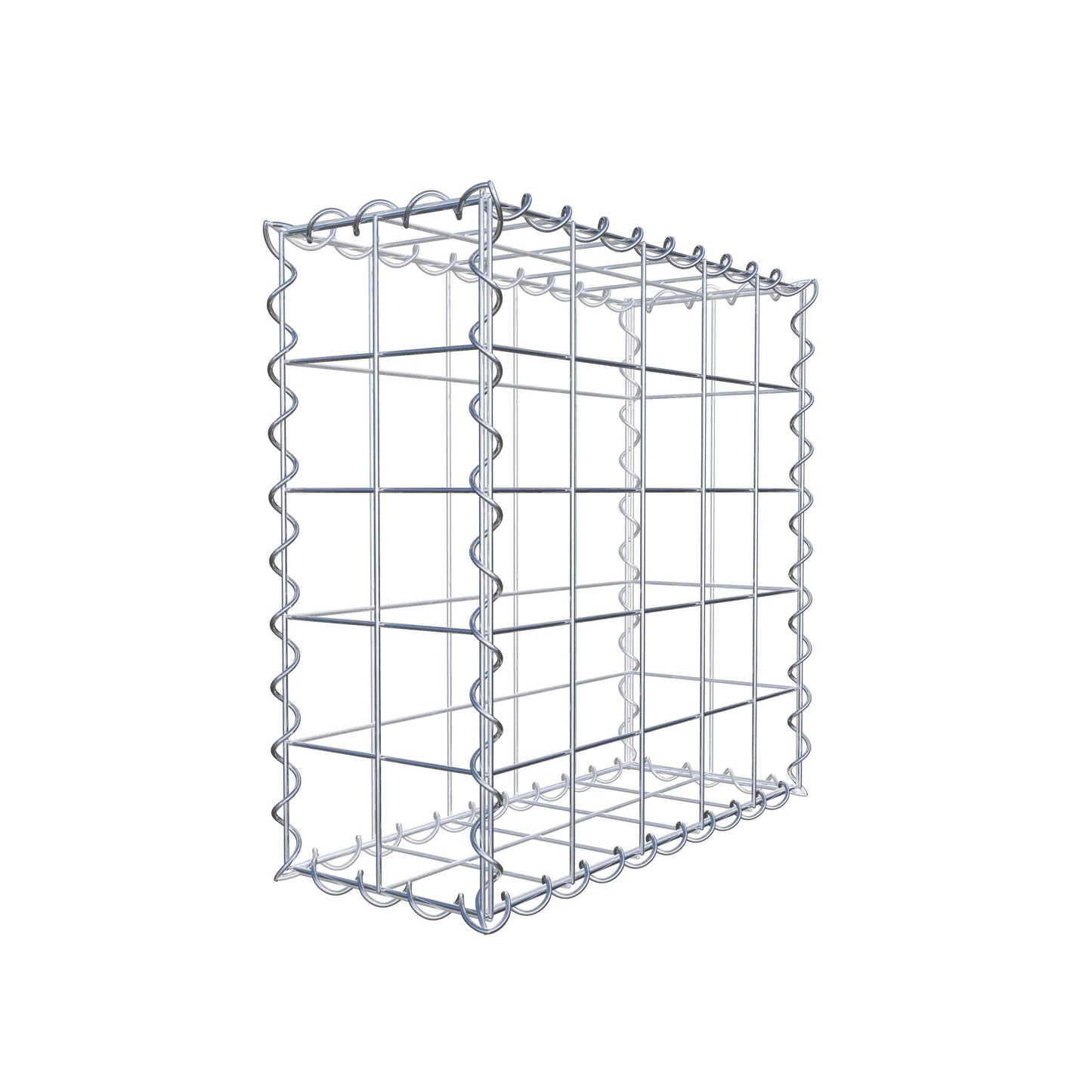 Gabion 50 cm x 50 cm x 20 cm (L x H x P), mailles 10 cm x 10 cm, spirale