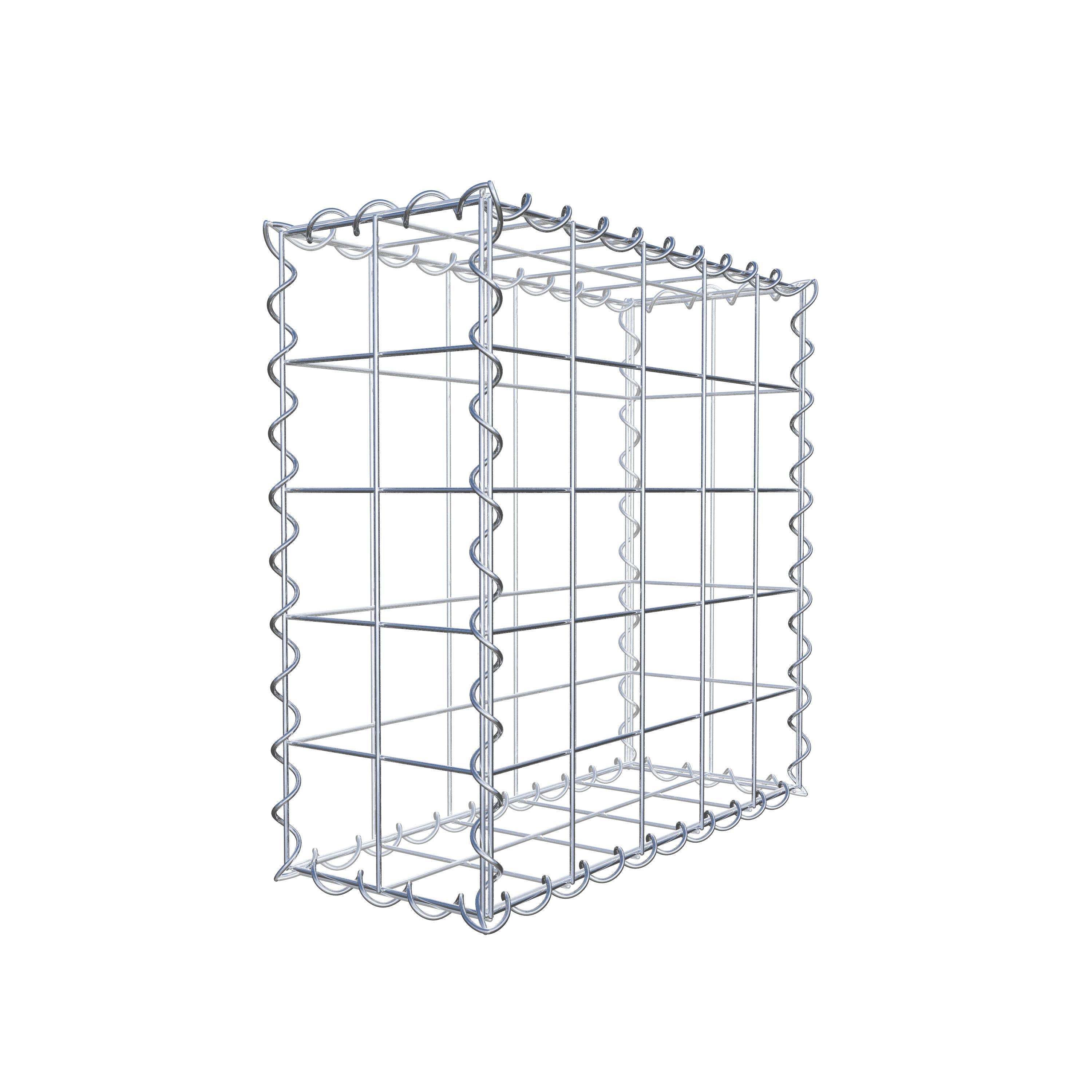 Gabion 50 cm x 50 cm x 20 cm (L x H x D), maskstorlek 10 cm x 10 cm, spiral