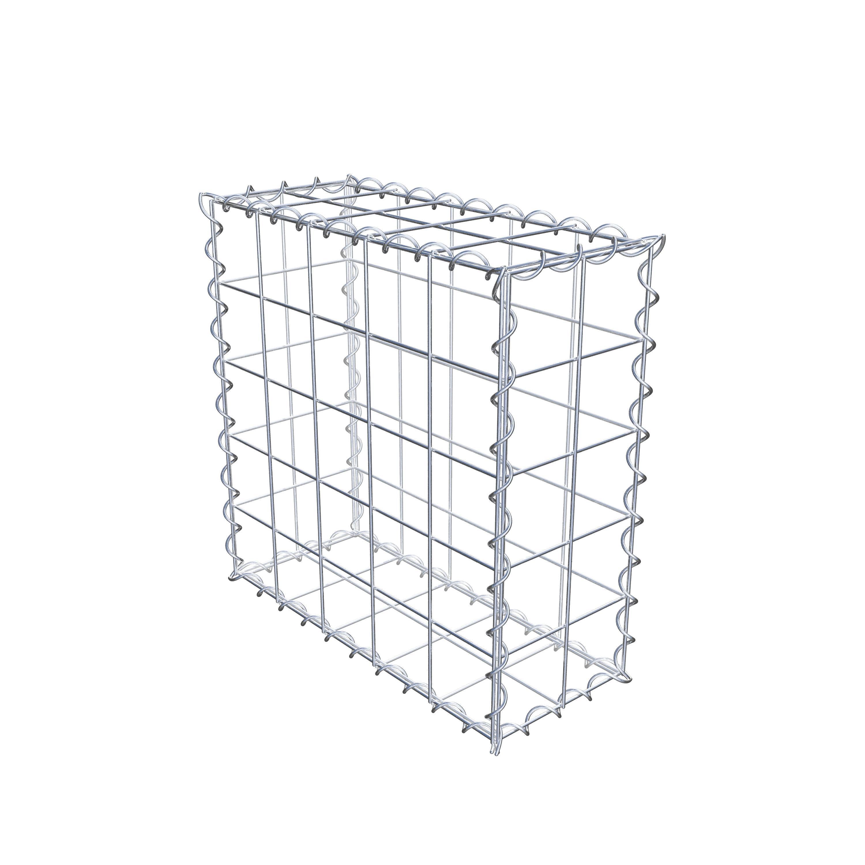 Gabion 50 cm x 50 cm x 20 cm (L x H x D), maskstorlek 10 cm x 10 cm, spiral