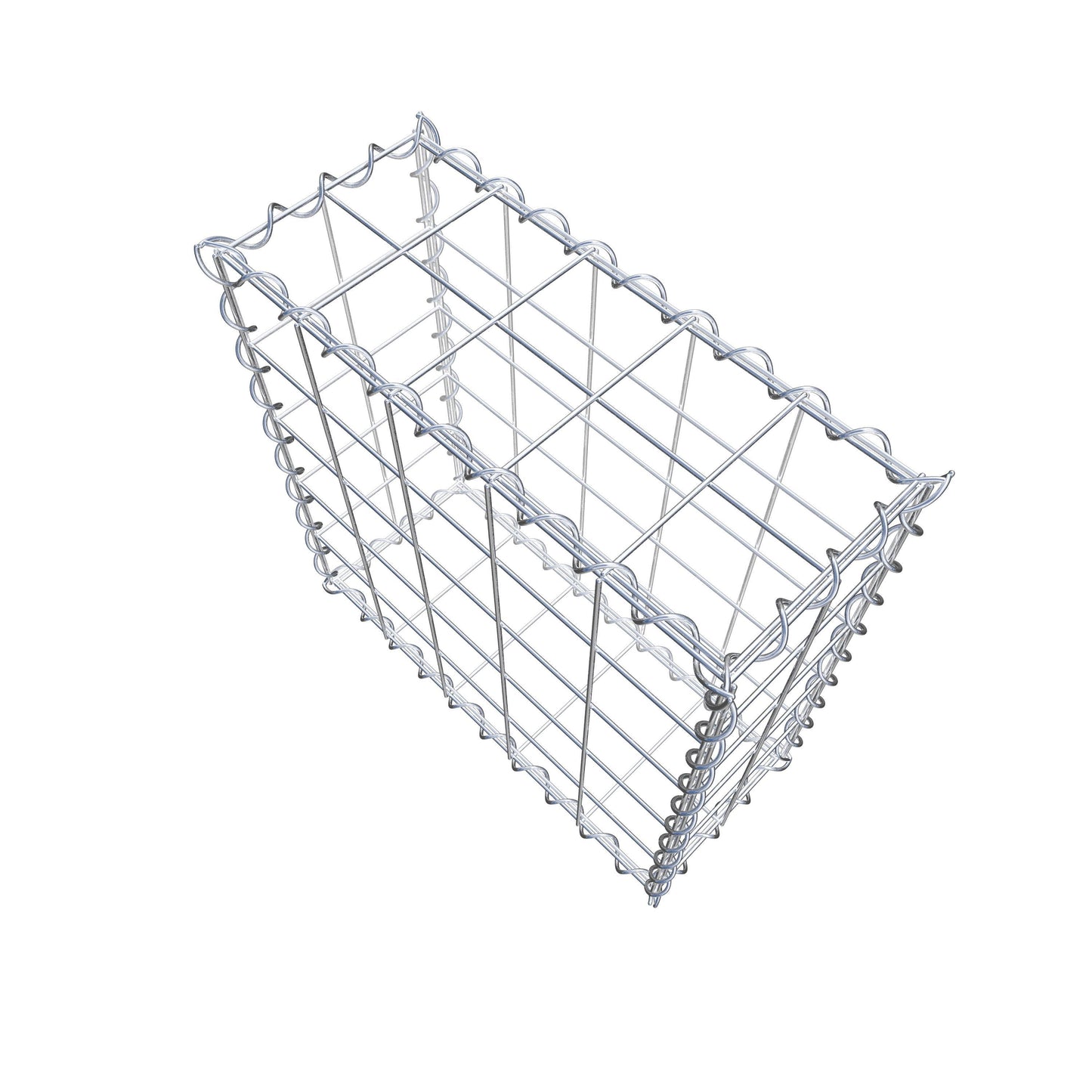 Gabion 50 cm x 50 cm x 20 cm (L x H x P), mailles 10 cm x 10 cm, spirale