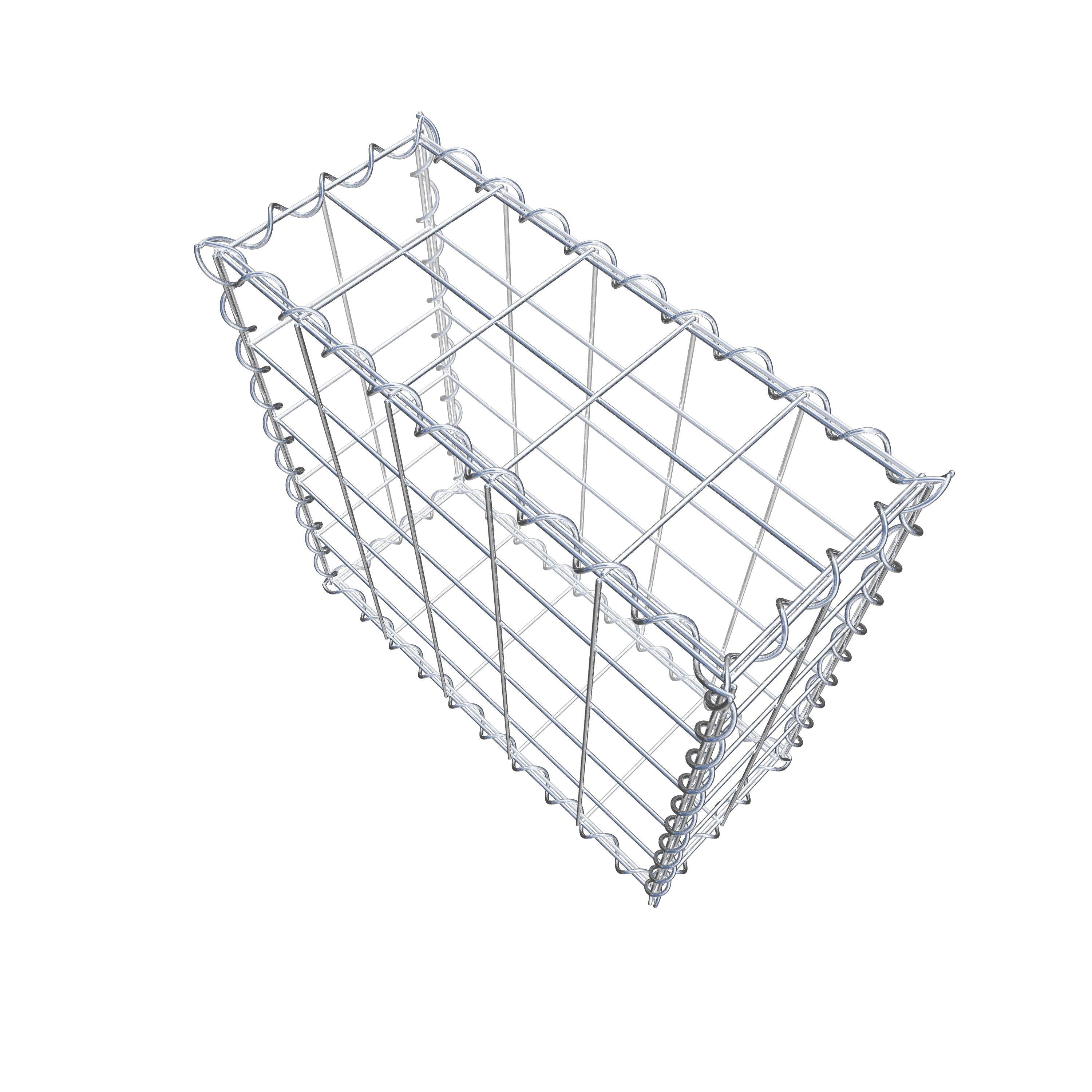 Gabion 50 cm x 50 cm x 20 cm (L x H x D), maskstorlek 10 cm x 10 cm, spiral