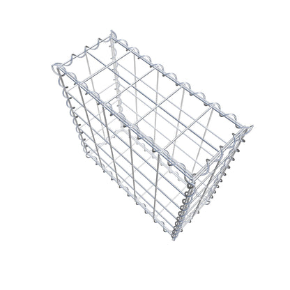 Gabion 50 cm x 50 cm x 20 cm (L x H x P), mailles 10 cm x 10 cm, spirale