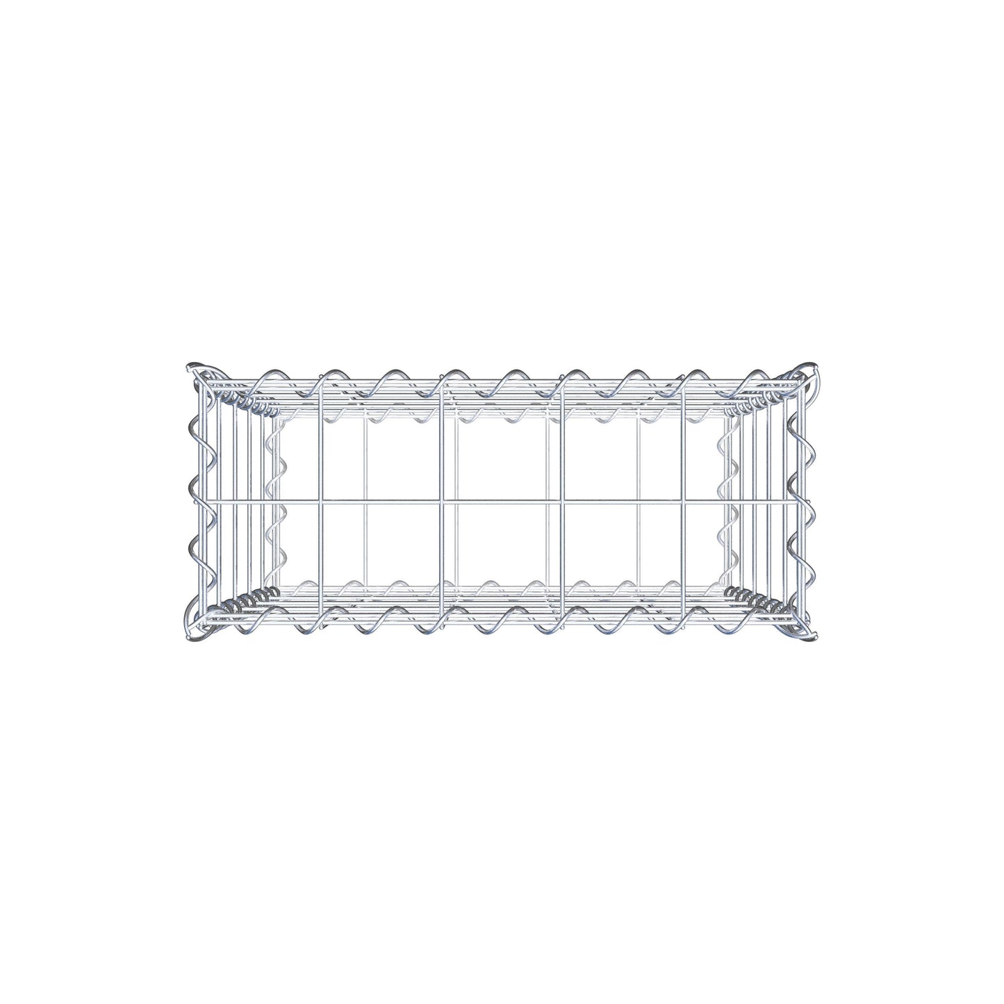 Gabion 50 cm x 50 cm x 20 cm (L x H x P), mailles 10 cm x 10 cm, spirale