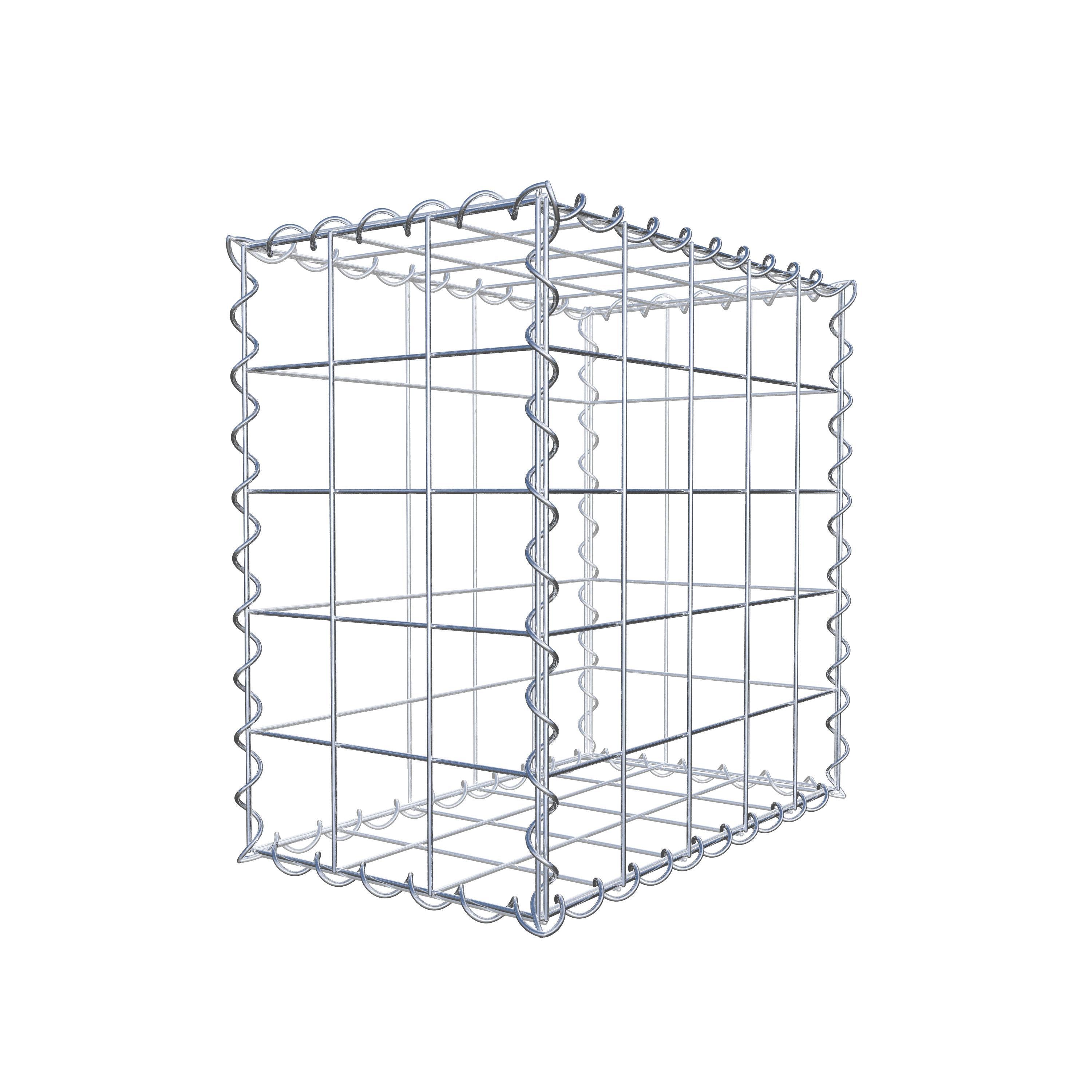 Gabion 50 cm x 50 cm x 30 cm (L x H x D), maskestørrelse 10 cm x 10 cm, spiral