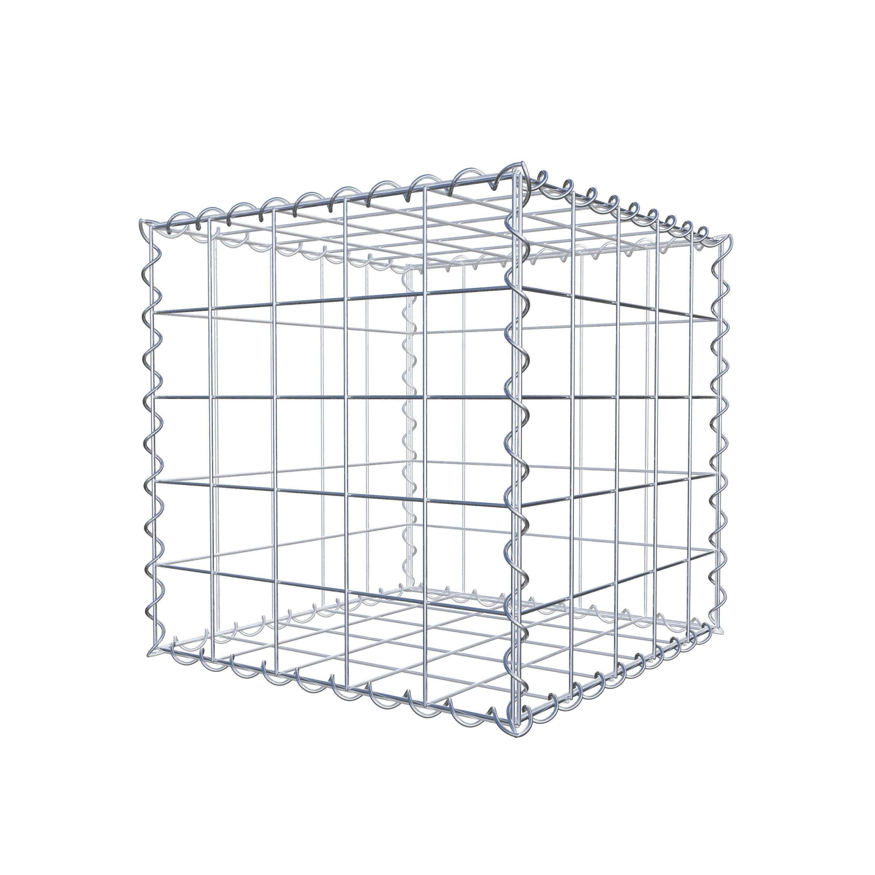 Gabion 50 cm x 50 cm x 50 cm (L x H x D), maskstorlek 10 cm x 10 cm, spiral