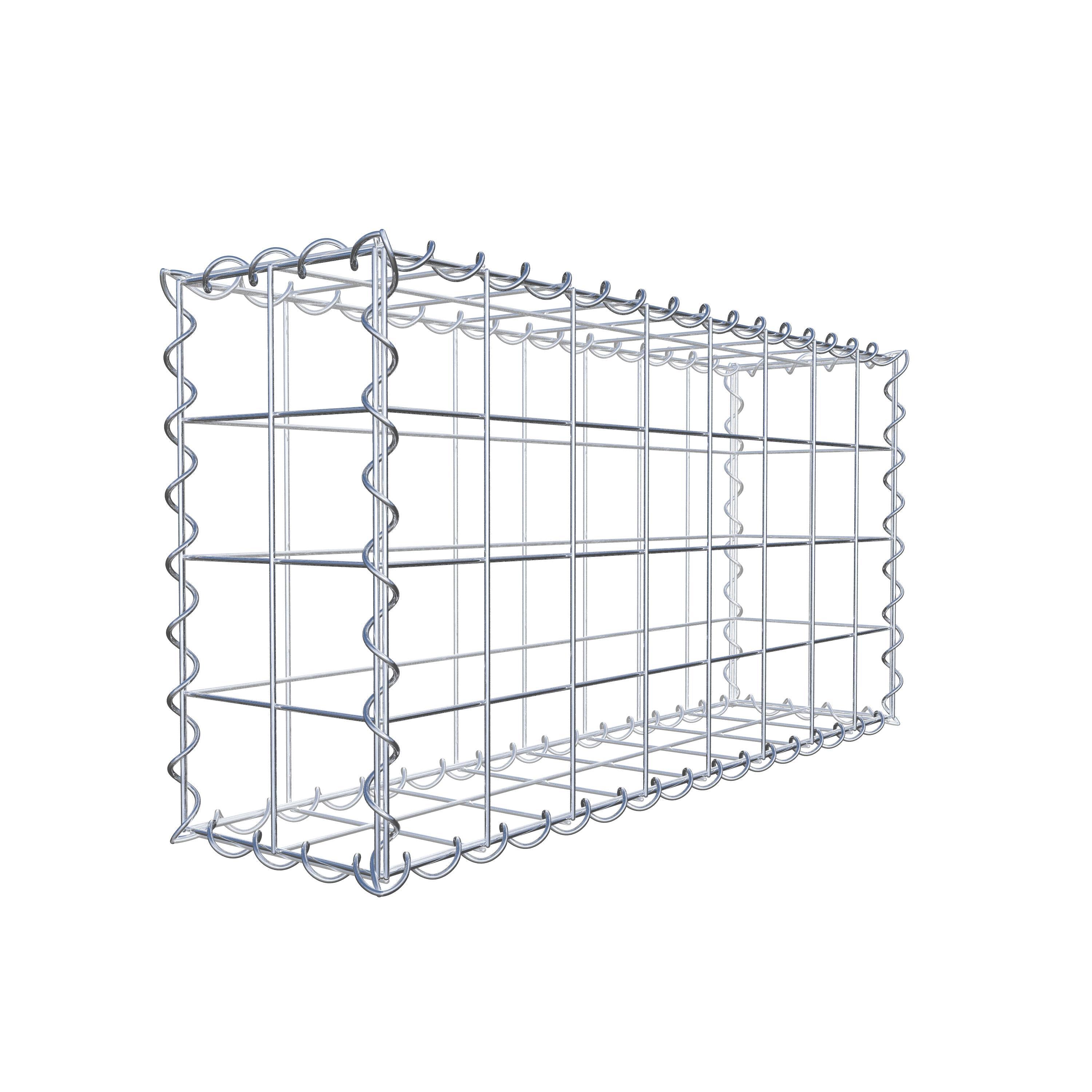 Gabion 80 cm x 40 cm x 20 cm (L x H x D), maskstorlek 10 cm x 10 cm, spiral