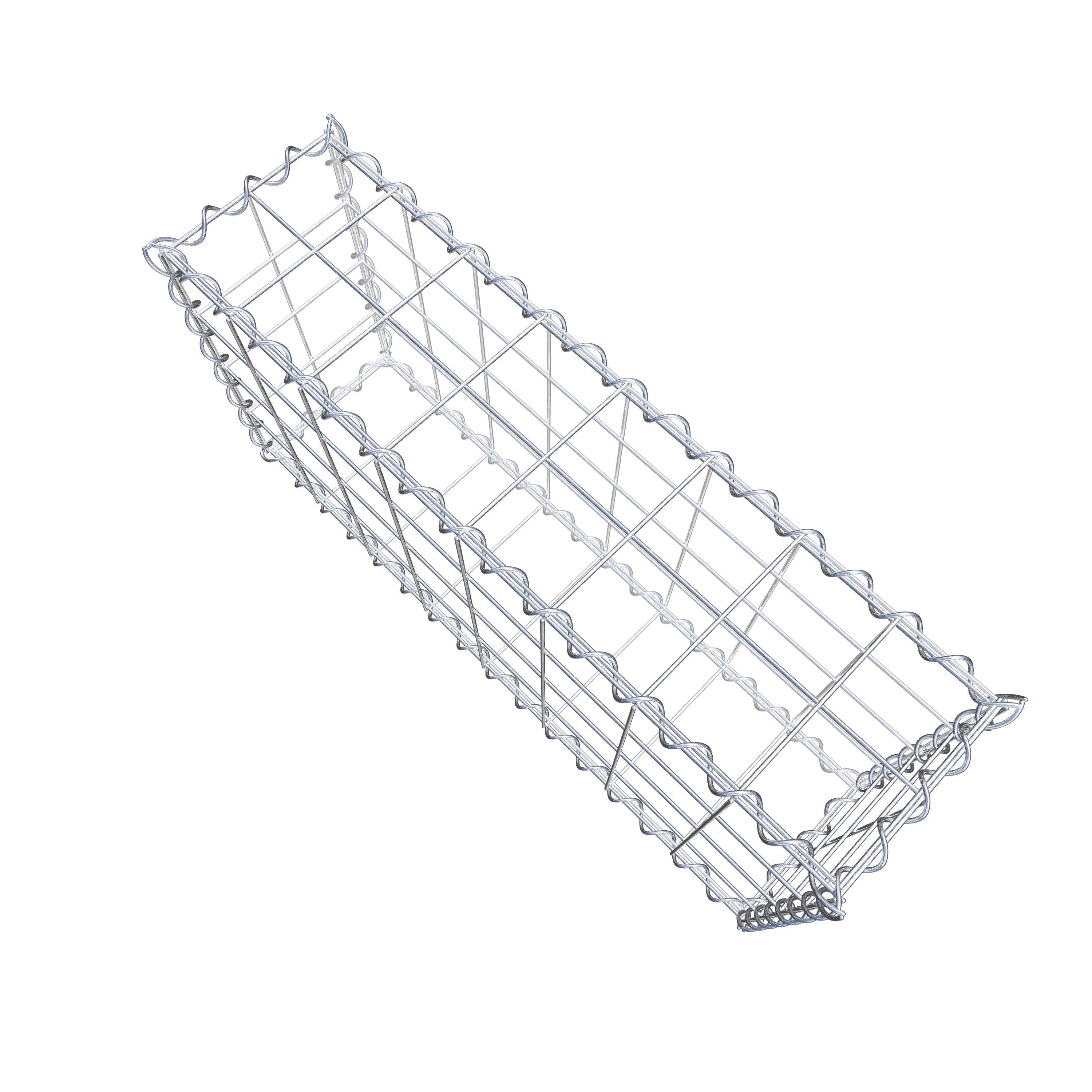 Gabione 80 cm x 40 cm x 20 cm (L x H x T), Maschenweite 10 cm x 10 cm, Spirale