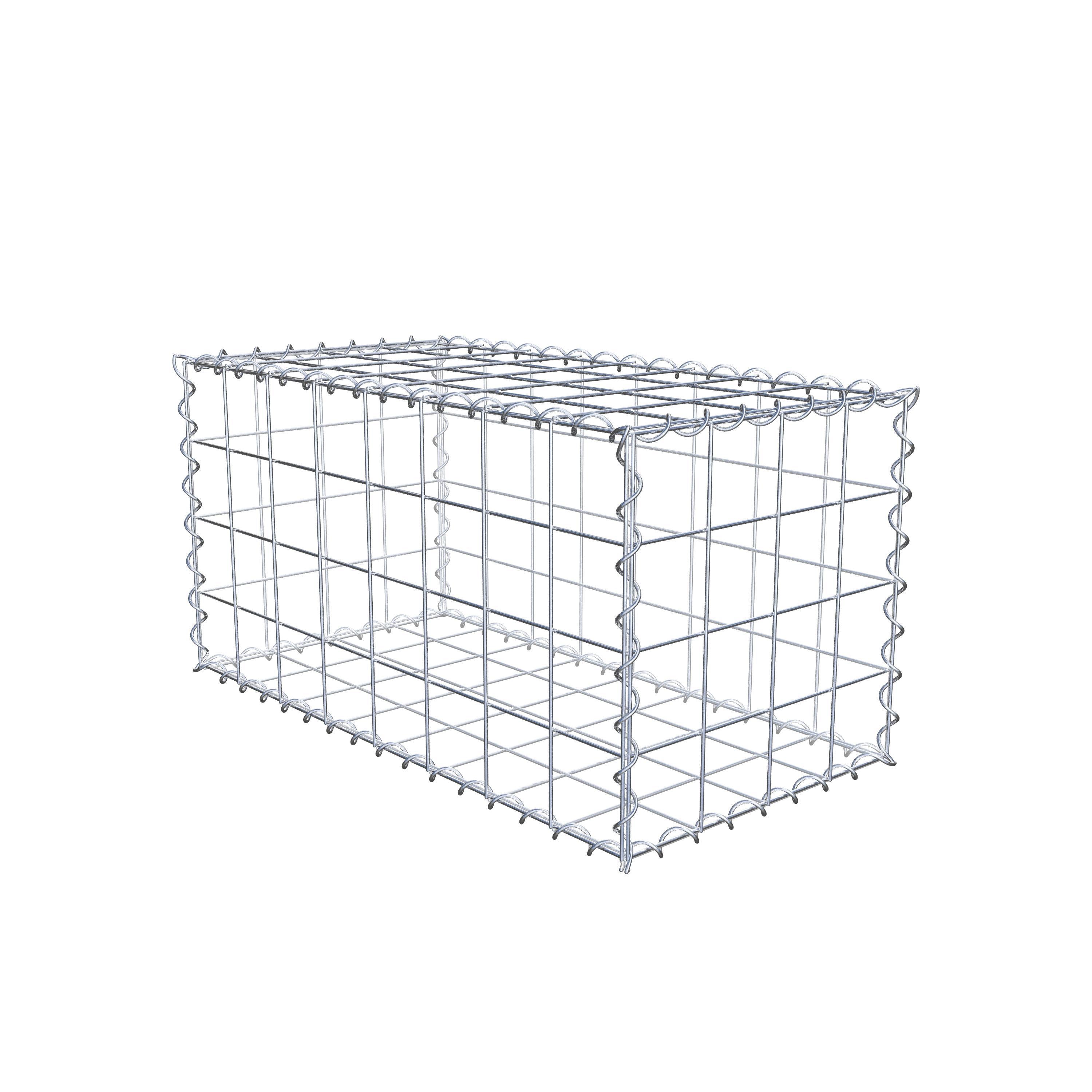 Gabion 80 cm x 40 cm x 40 cm (L x H x D), mesh size 10 cm x 10 cm, spiral