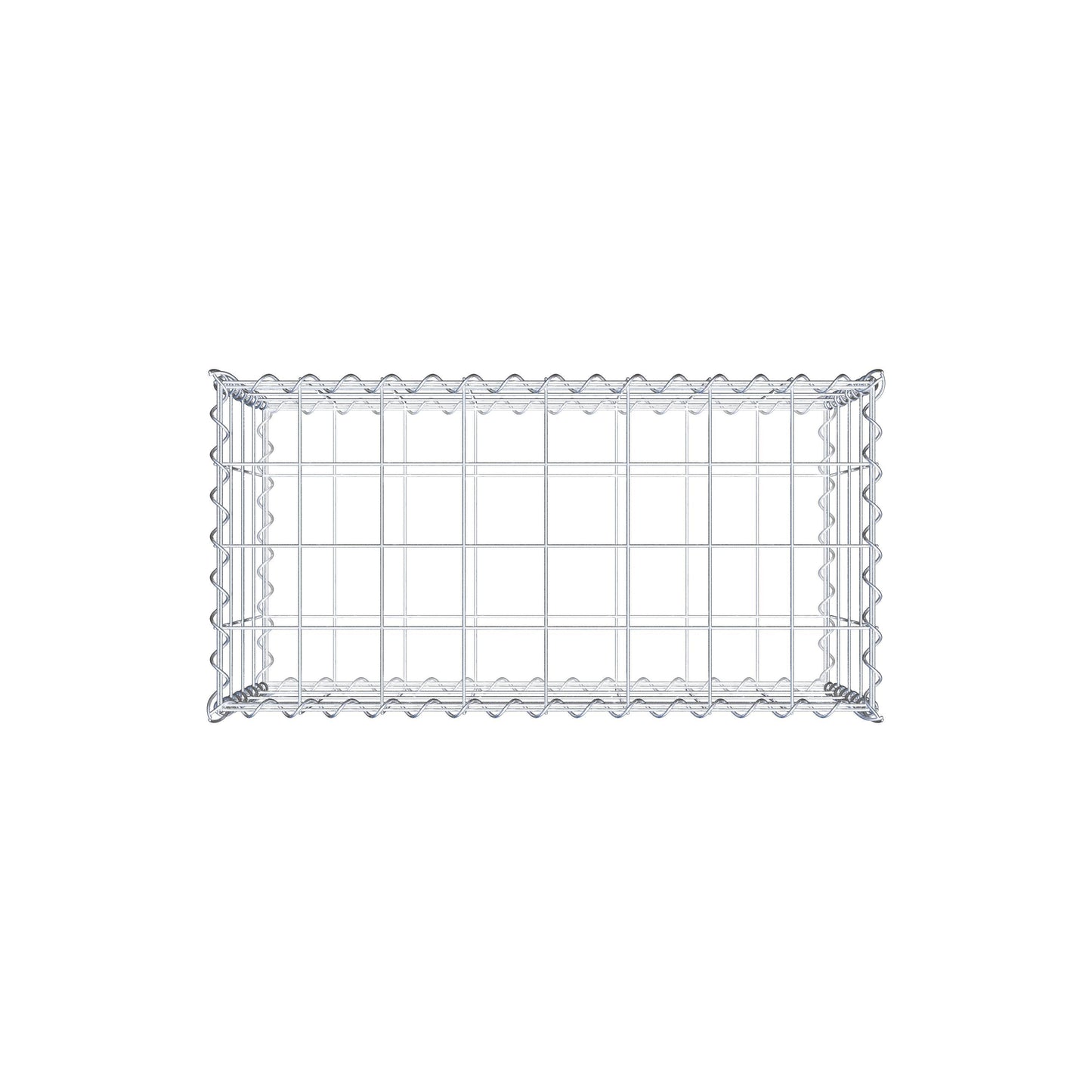 Gabion 80 cm x 40 cm x 40 cm (L x H x D), maskstorlek 10 cm x 10 cm, spiral