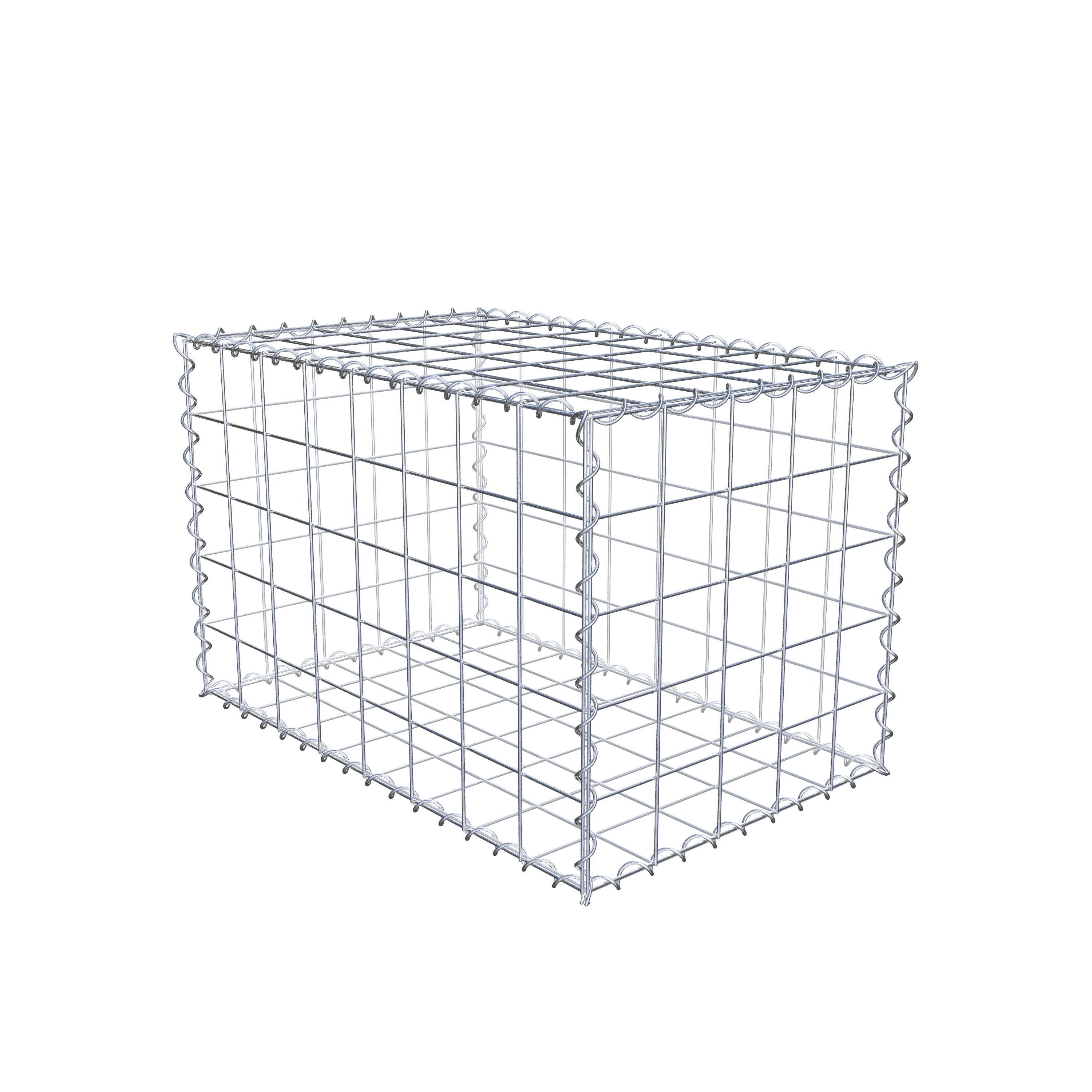 Gabion 80 cm x 50 cm x 50 cm (L x H x D), maskstorlek 10 cm x 10 cm, spiral