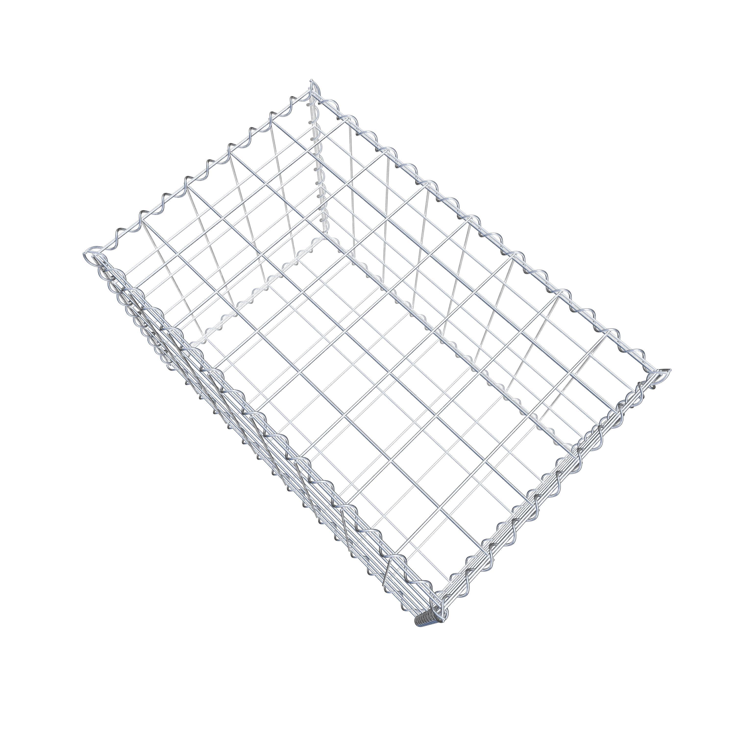 Gabion 80 cm x 50 cm x 50 cm (L x H x D), maskstorlek 10 cm x 10 cm, spiral