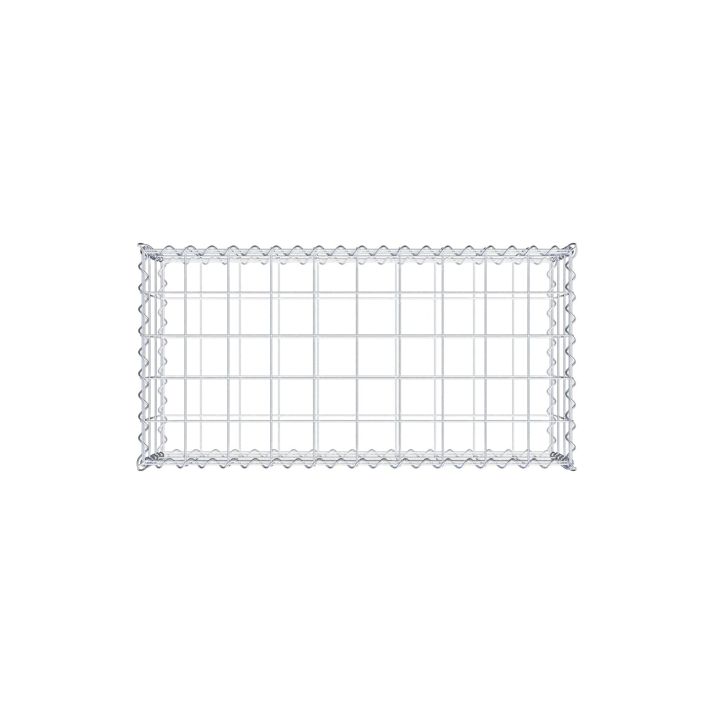 Gabion 100 cm x 30 cm x 50 cm (L x H x D), maskstorlek 10 cm x 10 cm, spiral