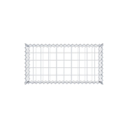 Gabion 100 cm x 30 cm x 50 cm (L x H x D), maskstorlek 10 cm x 10 cm, spiral