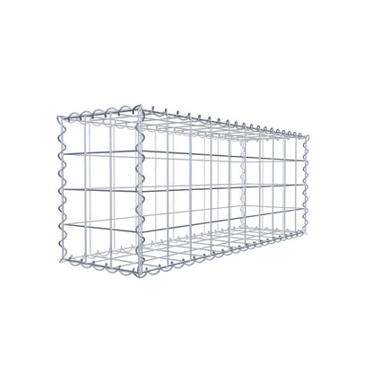 Schanskorf 100 cm x 40 cm x 30 cm (L x H x D), maaswijdte 10 cm x 10 cm, spiraalvormig