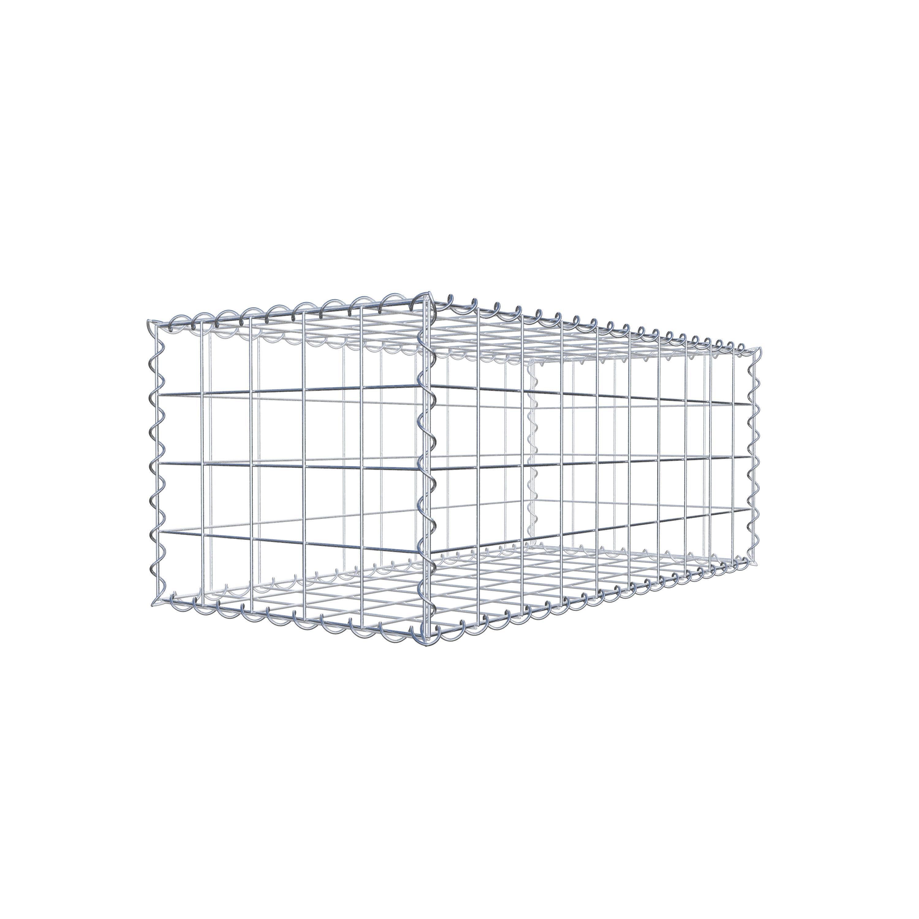 Gabion 100 cm x 40 cm x 50 cm (L x H x D), maskstorlek 10 cm x 10 cm, spiral