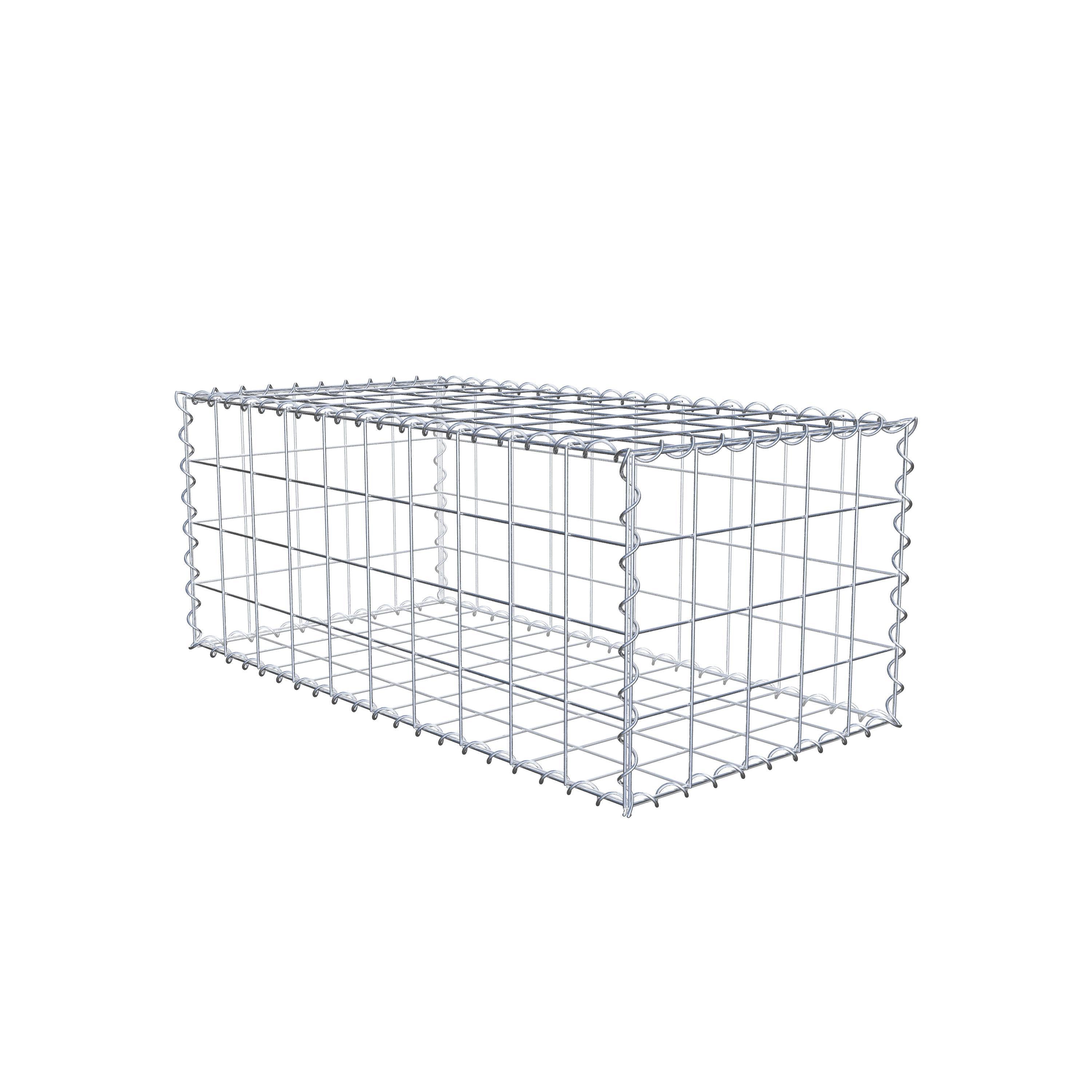 Gabion 100 cm x 40 cm x 50 cm (L x H x D), maskstorlek 10 cm x 10 cm, spiral