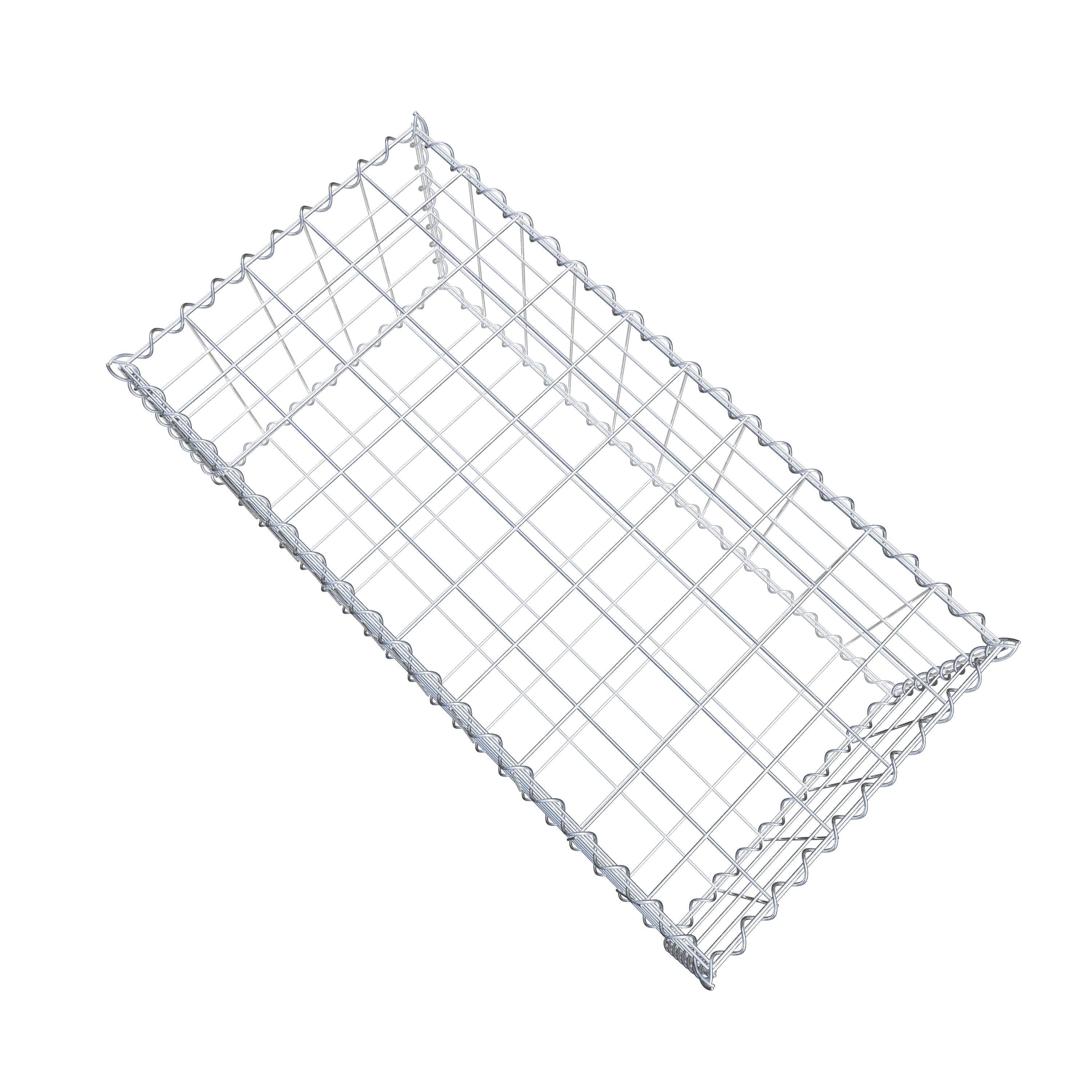 Gabion 100 cm x 40 cm x 50 cm (L x H x D), maskstorlek 10 cm x 10 cm, spiral