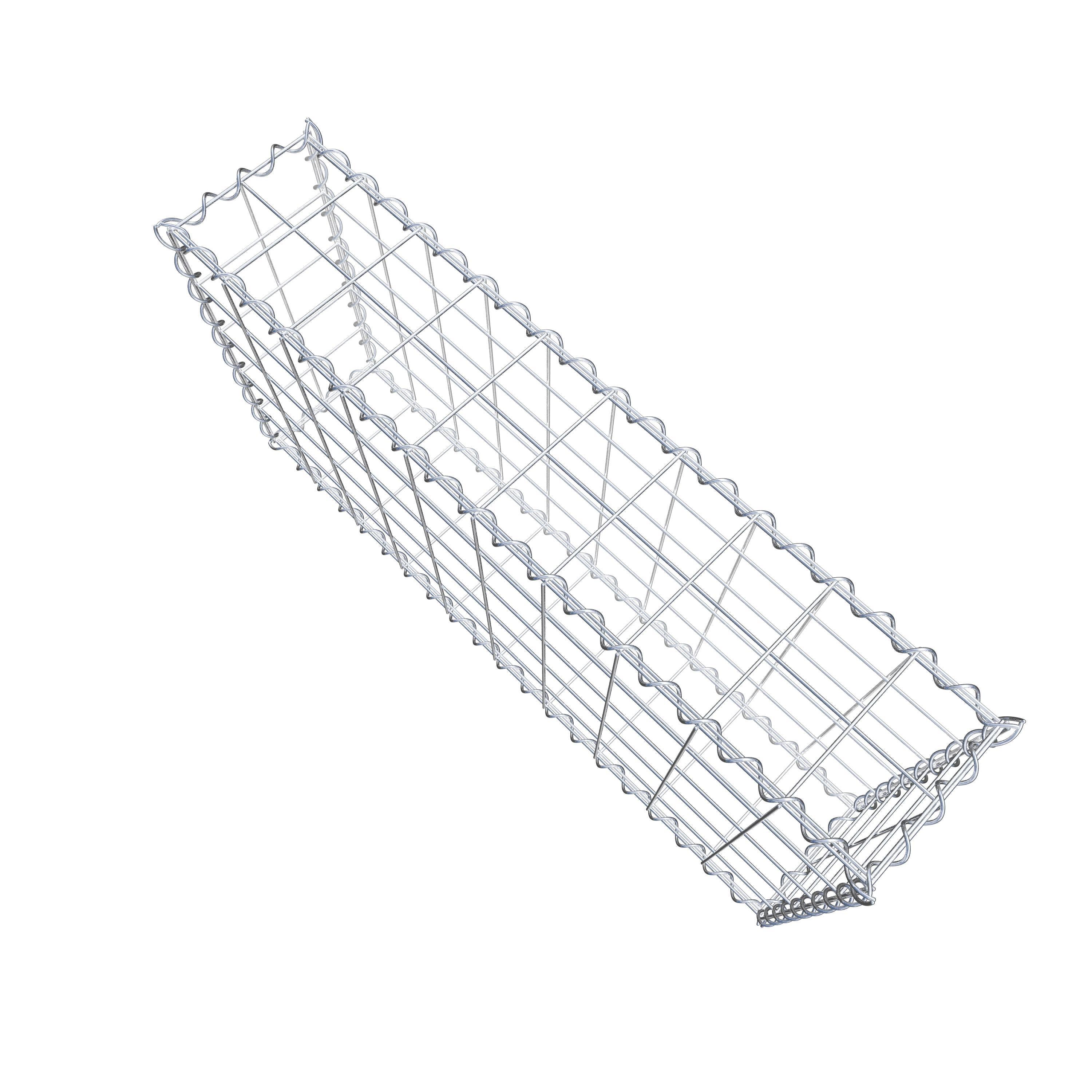 Gabion 100 cm x 50 cm x 20 cm (L x H x D), maskstorlek 10 cm x 10 cm, spiral