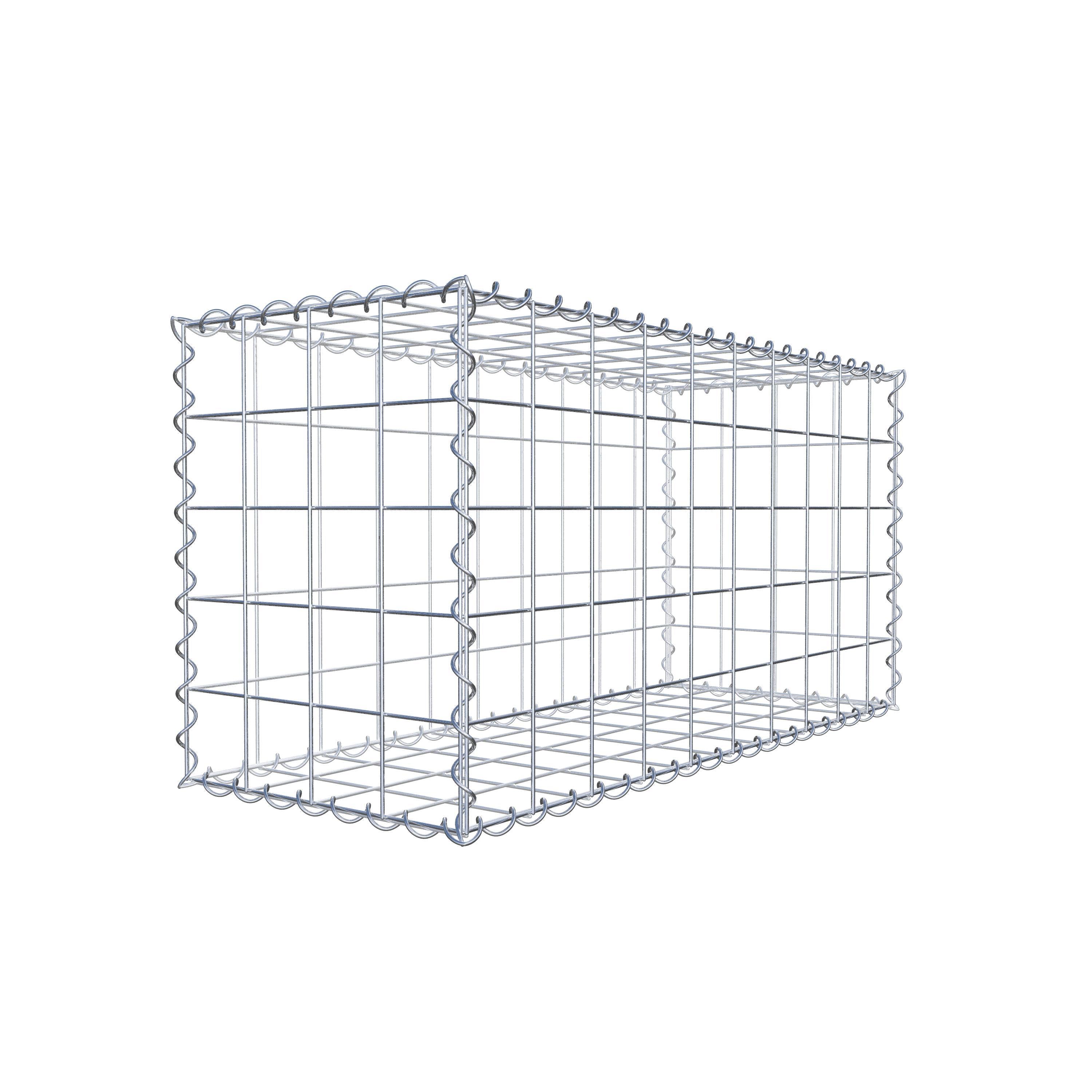 Gabion 100 cm x 50 cm x 40 cm (L x H x D), maskstorlek 10 cm x 10 cm, spiral