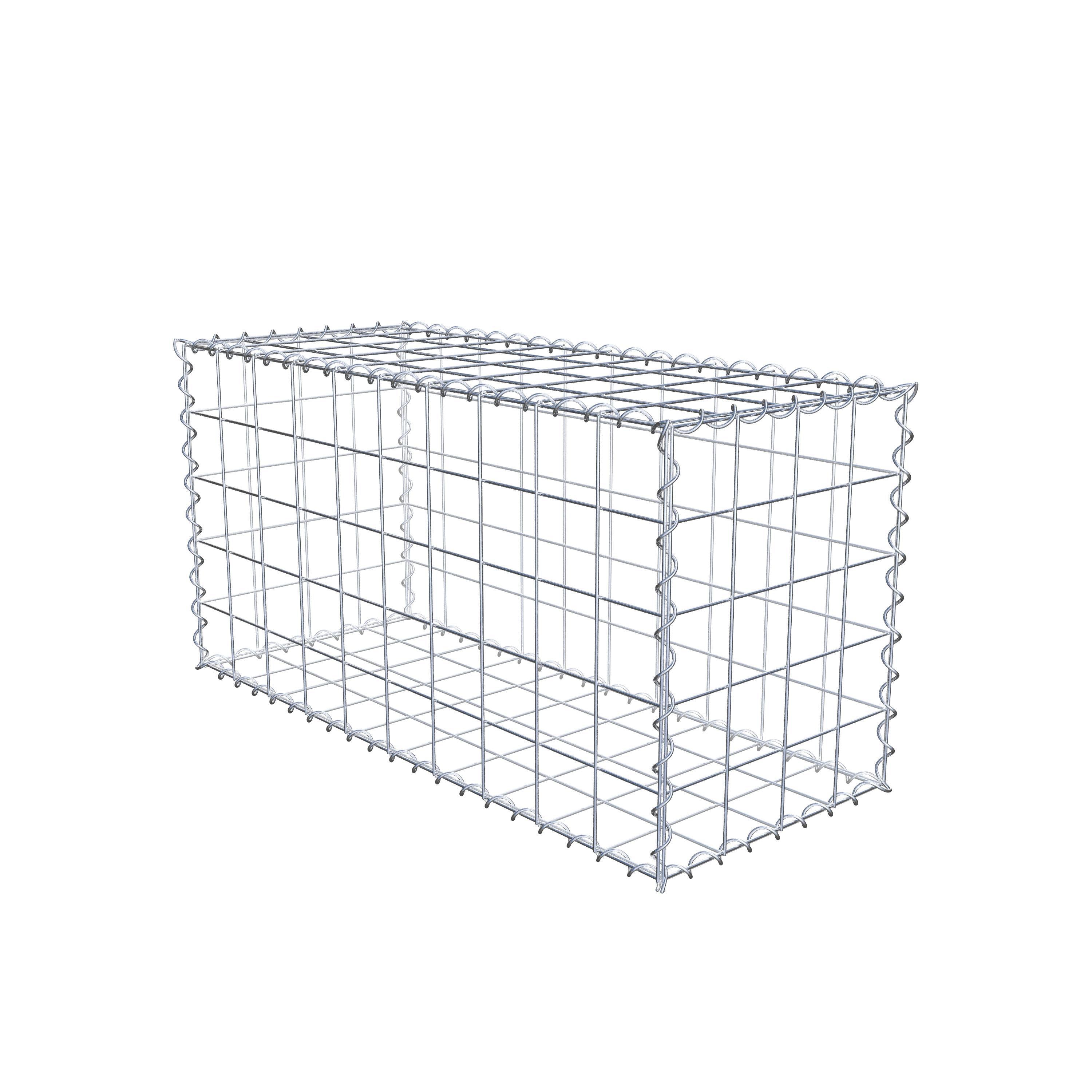 Gabion 100 cm x 50 cm x 40 cm (L x H x D), maskstorlek 10 cm x 10 cm, spiral