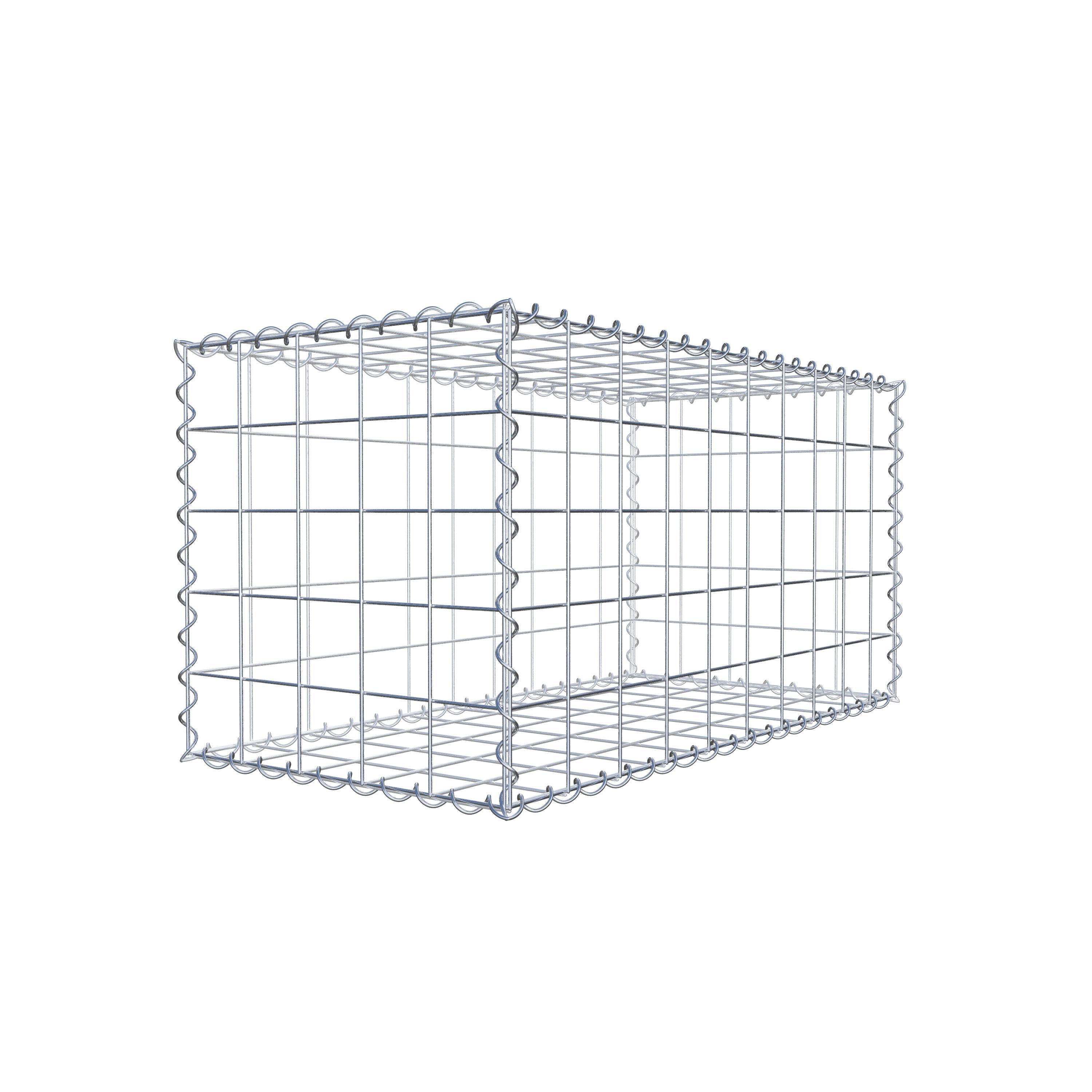 Gabion 100 cm x 50 cm x 50 cm (L x H x D), maskstorlek 10 cm x 10 cm, spiral