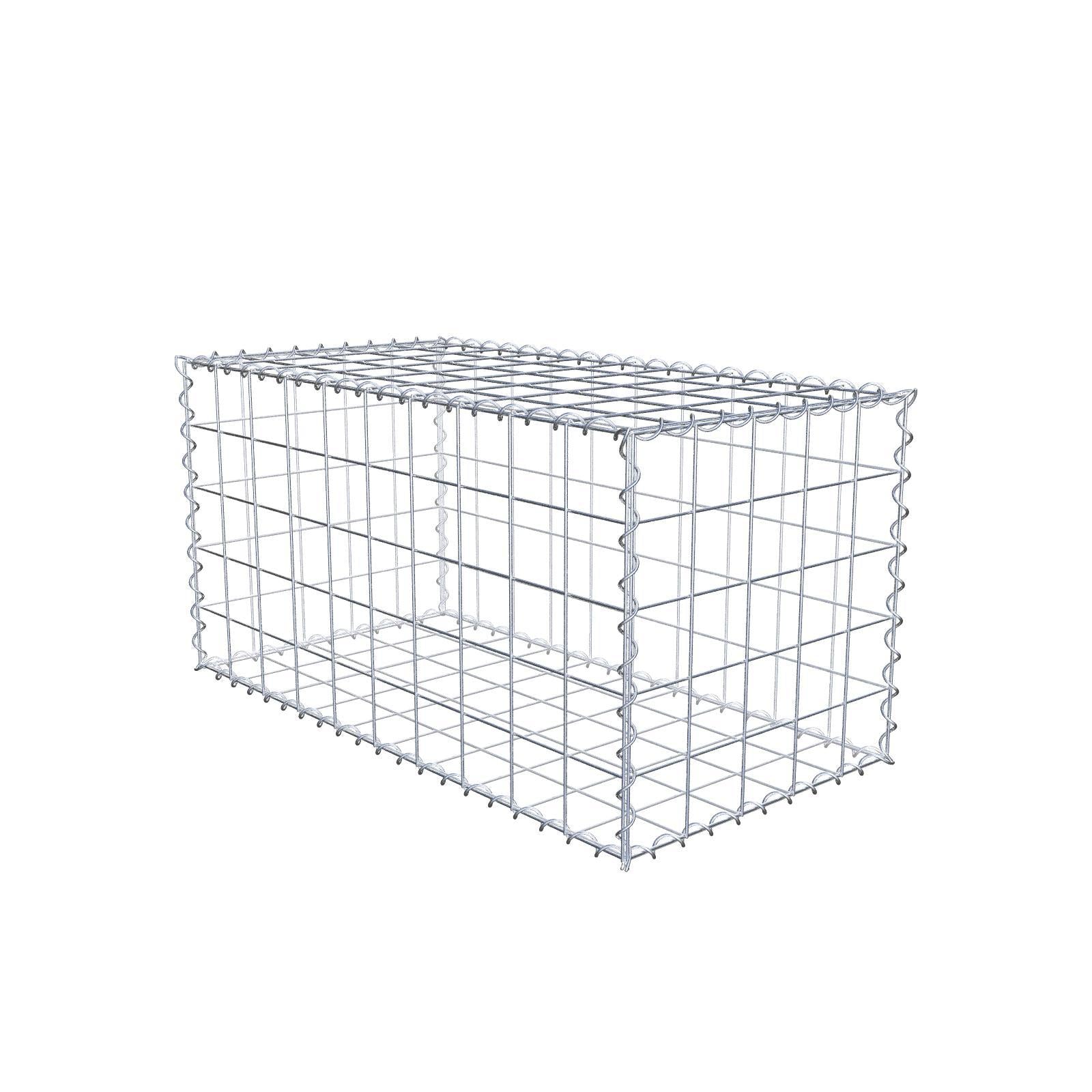 Gabião 100 cm x 50 cm x 50 cm (C x A x P), malhagem 10 cm x 10 cm, espiral