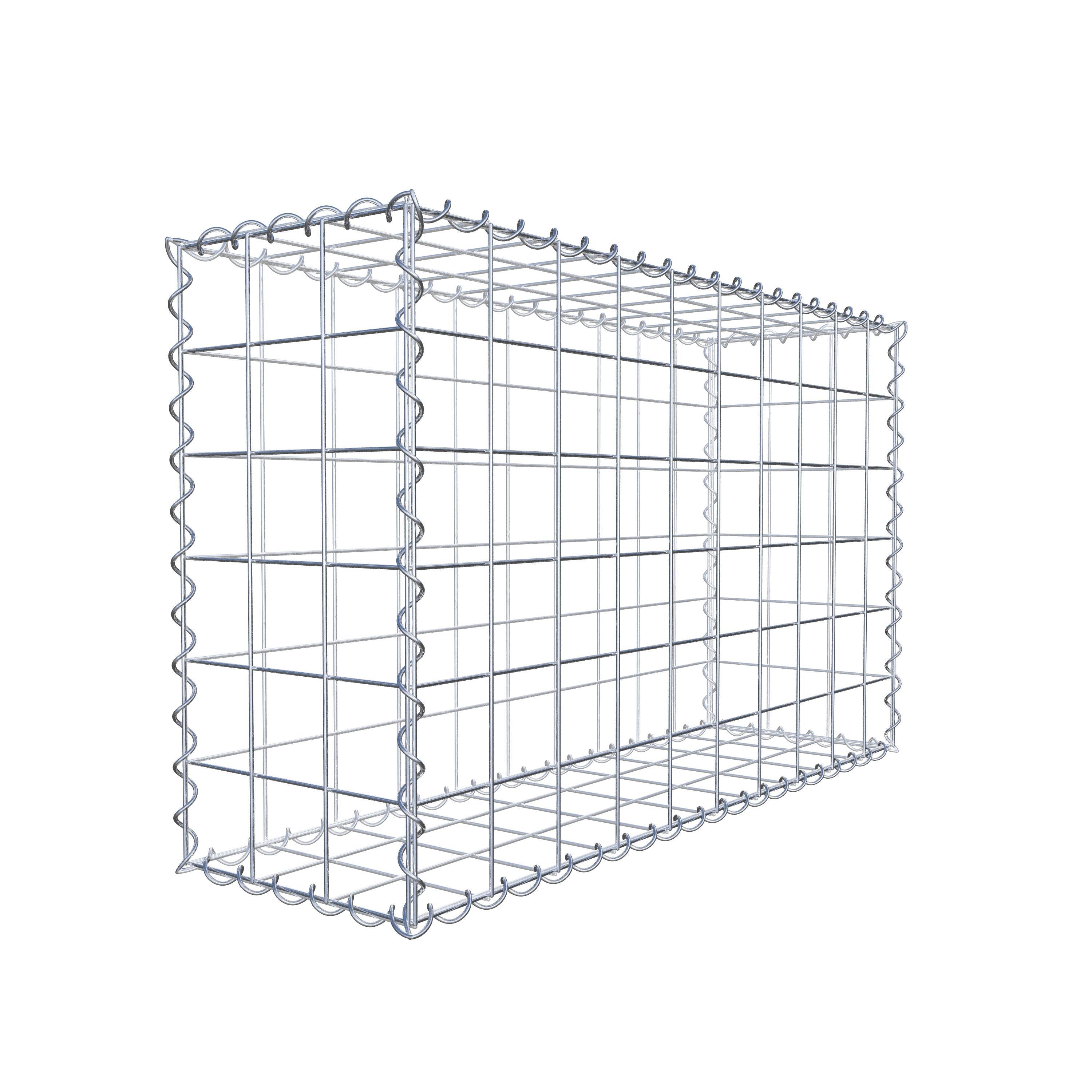 Gabion 100 cm x 60 cm x 30 cm (L x H x D), maskstorlek 10 cm x 10 cm, spiral