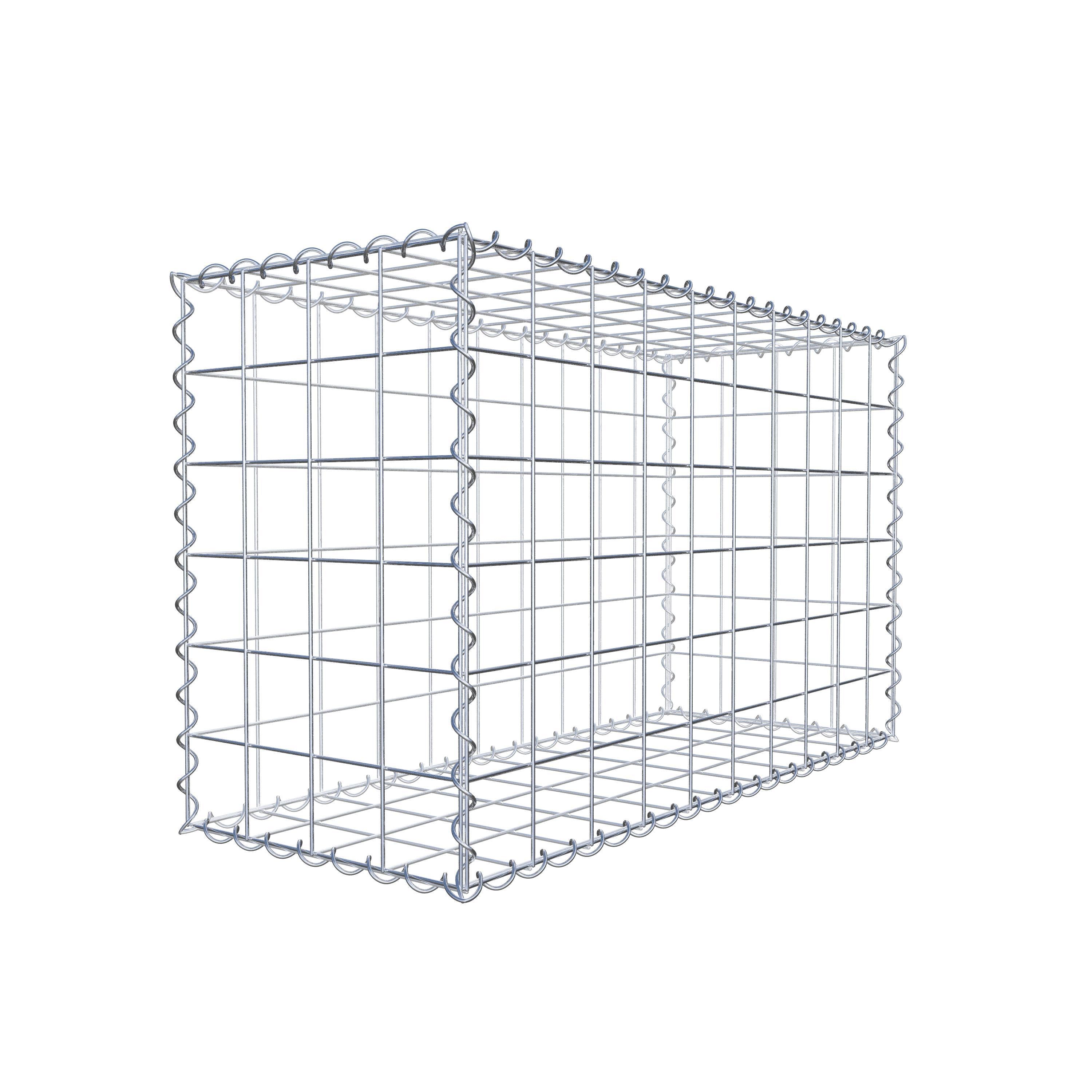 Gabione 100 cm x 60 cm x 40 cm (L x H x T), Maschenweite 10 cm x 10 cm, Spirale