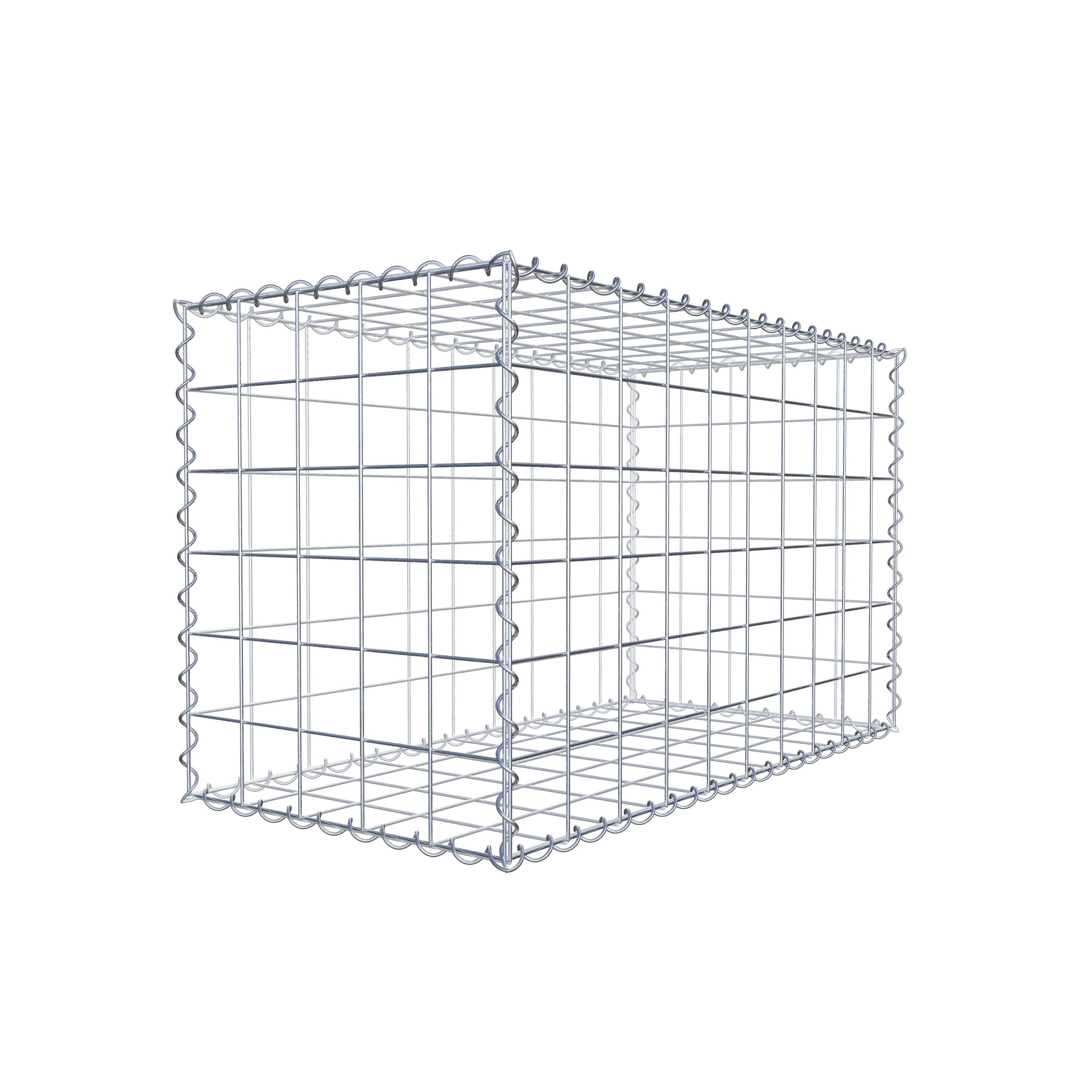 Gabion 100 cm x 60 cm x 50 cm (L x H x D), maskstorlek 10 cm x 10 cm, spiral