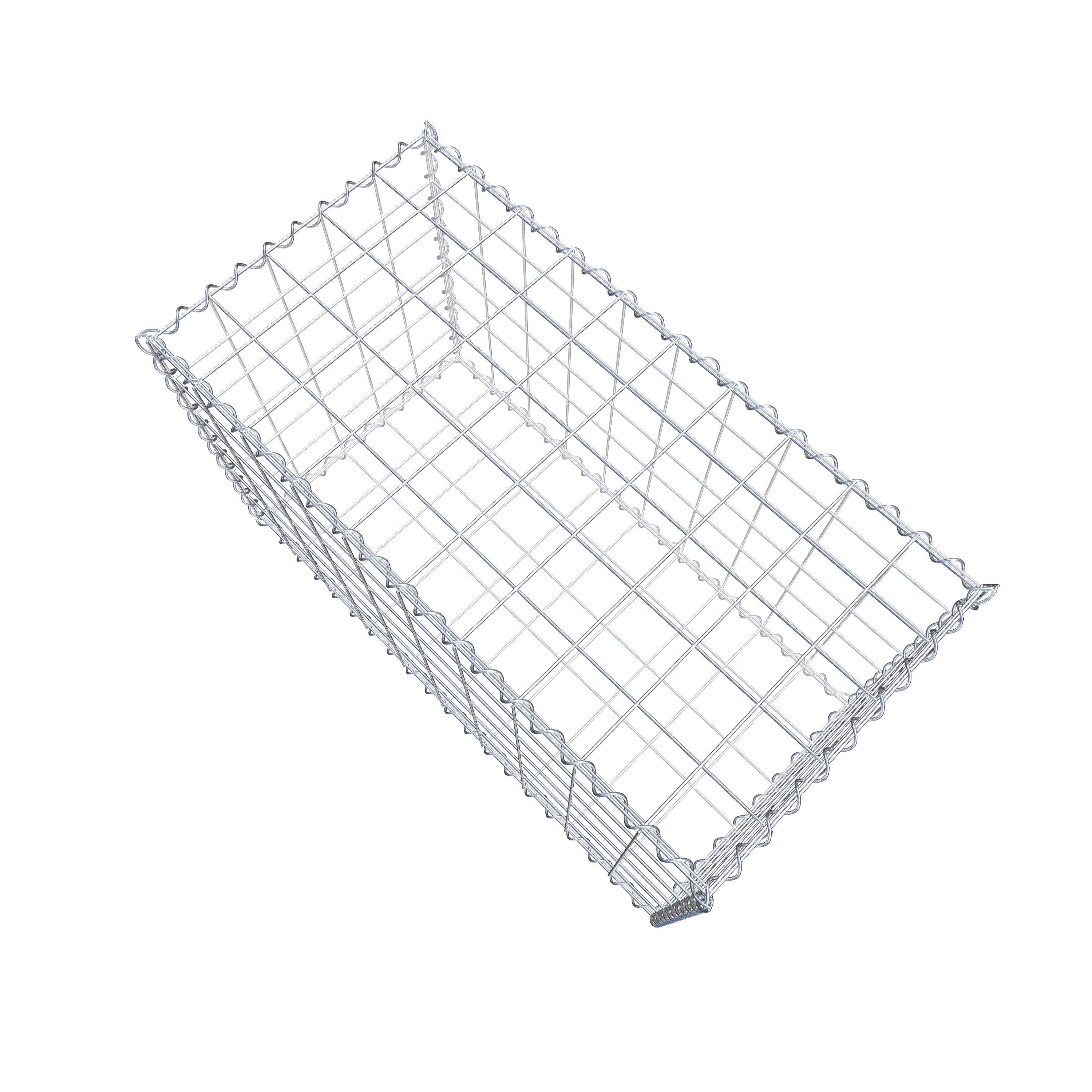 Gabion 100 cm x 60 cm x 50 cm (L x H x D), maskstorlek 10 cm x 10 cm, spiral