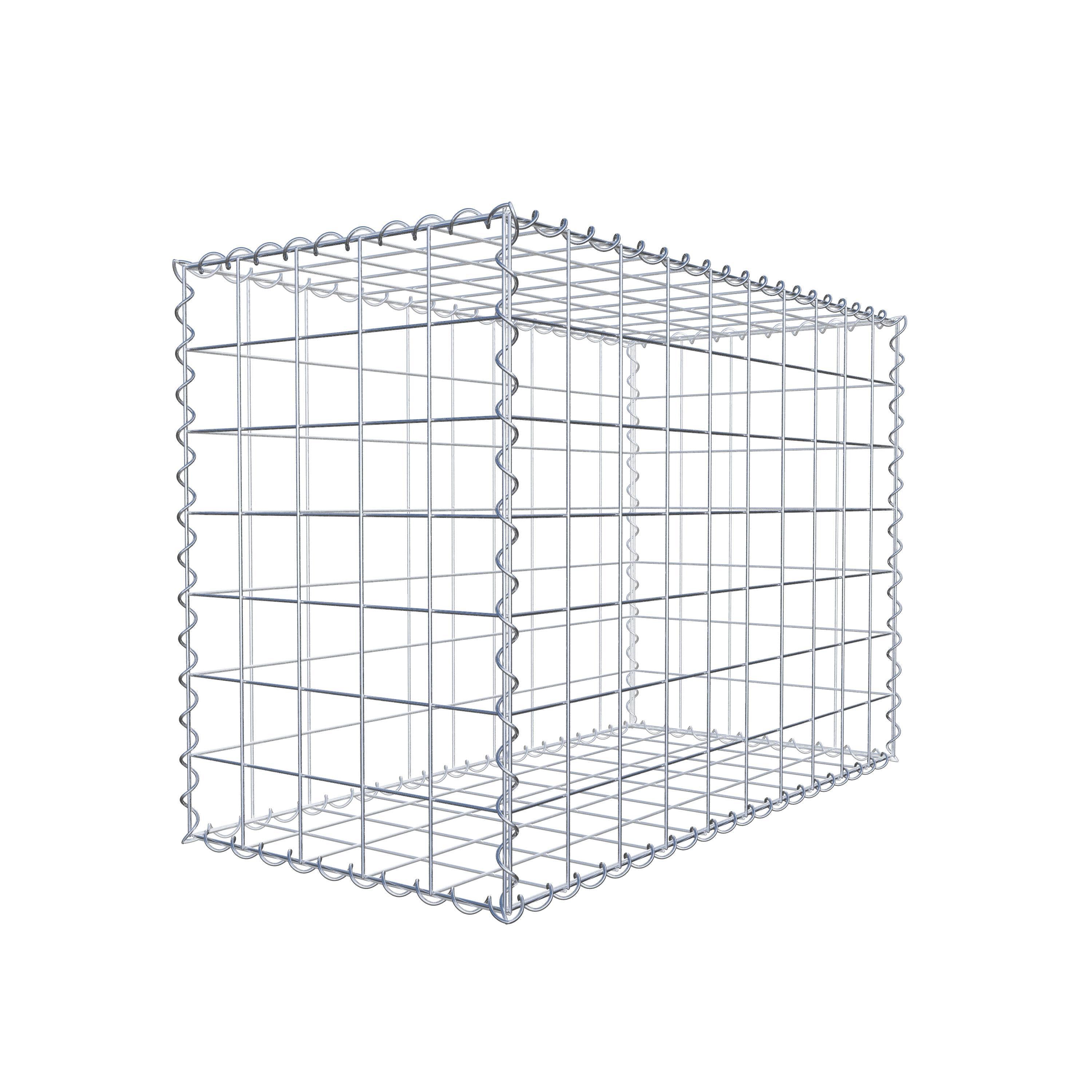 Gabion 100 cm x 70 cm x 50 cm (L x H x D), maskstorlek 10 cm x 10 cm, spiral