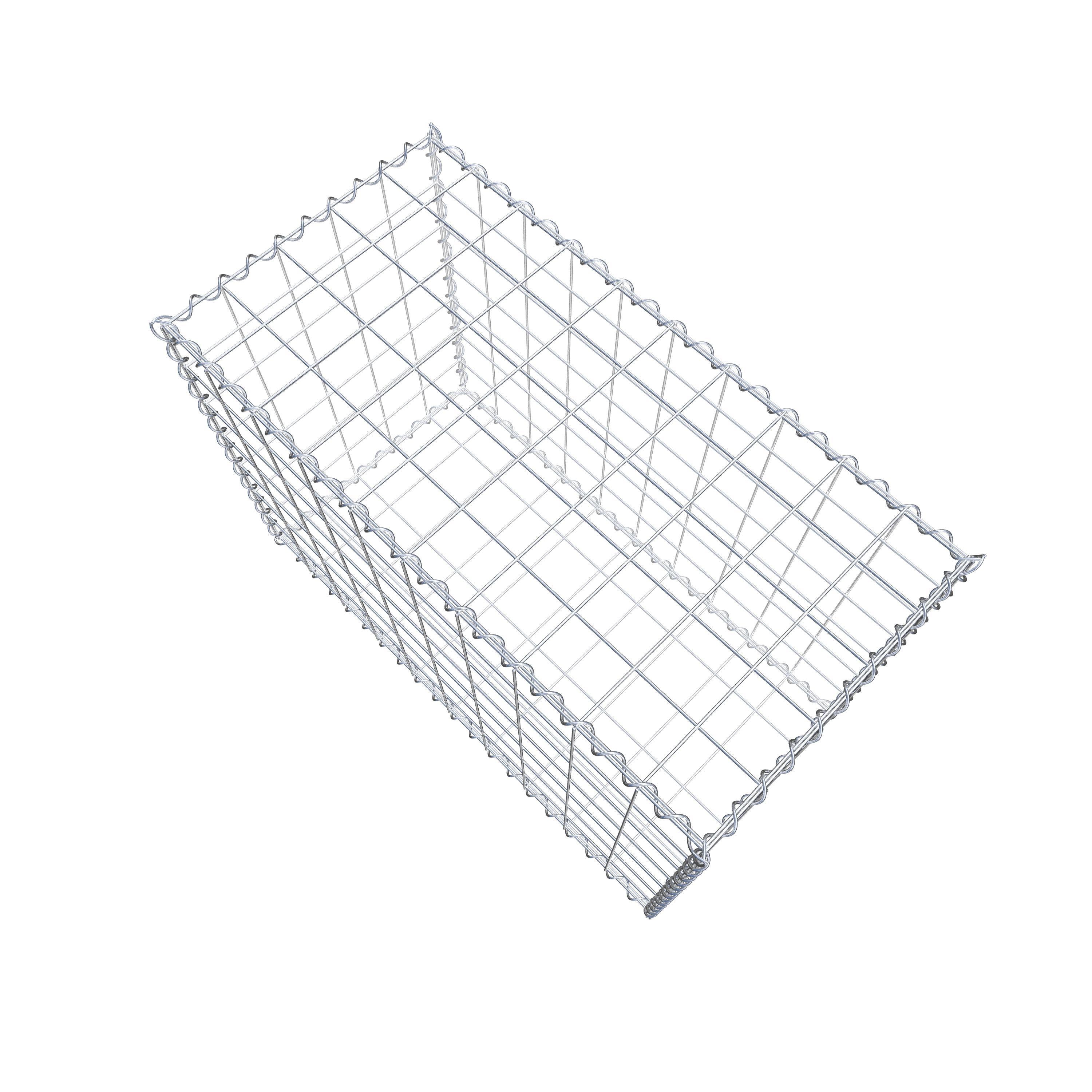 Gabion 100 cm x 70 cm x 50 cm (L x H x D), maskstorlek 10 cm x 10 cm, spiral