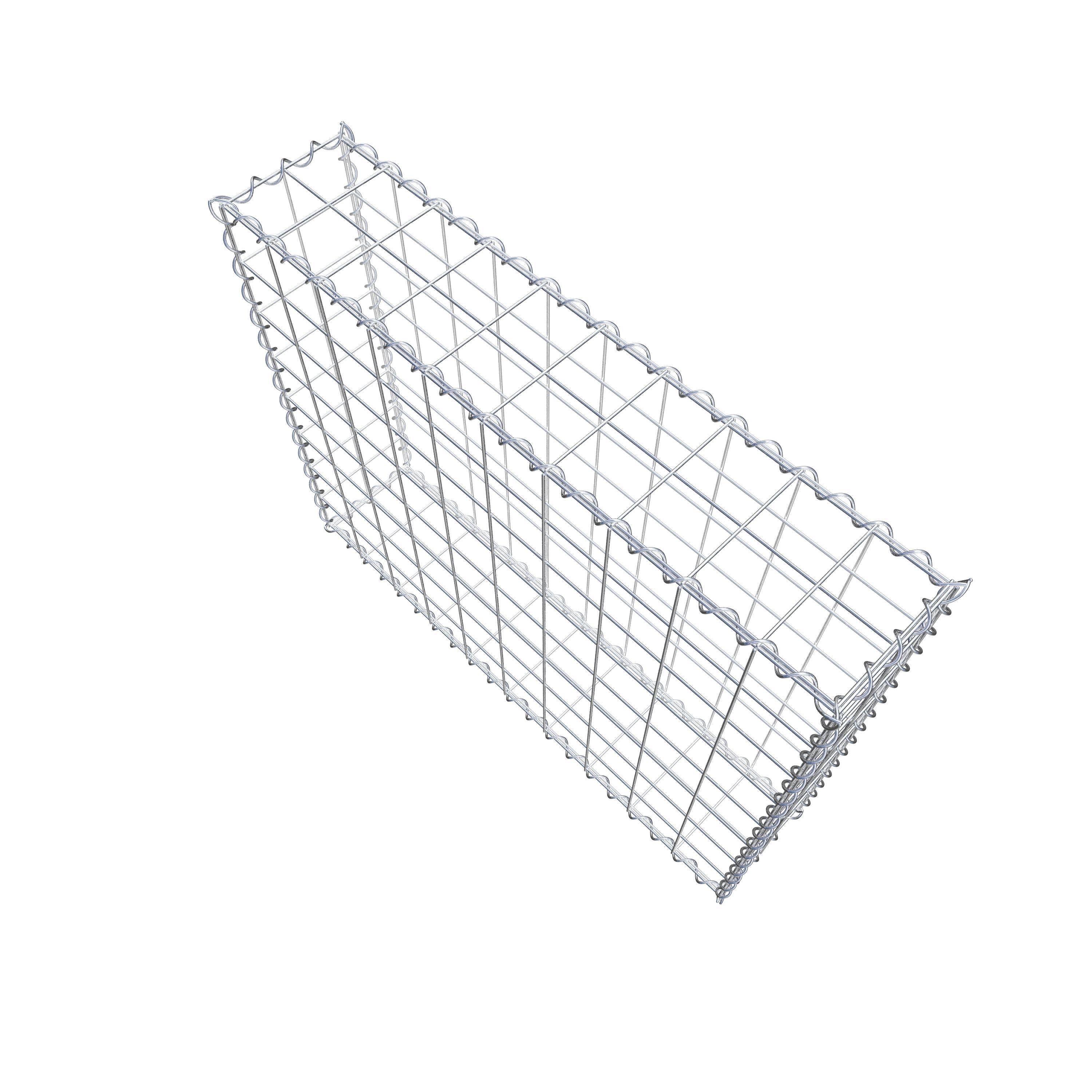 Gabion 100 cm x 80 cm x 20 cm (L x H x D), maskstorlek 10 cm x 10 cm, spiral