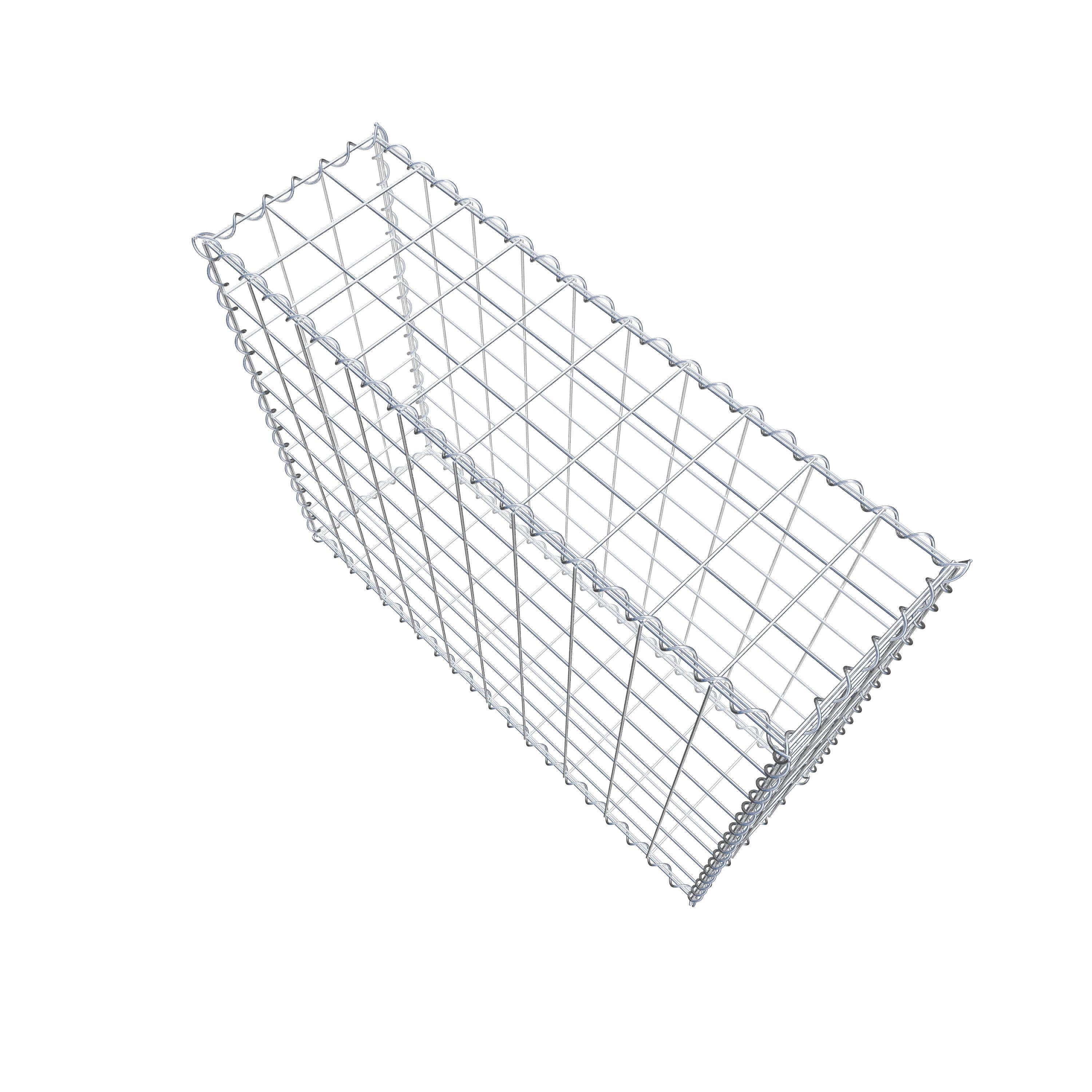 Gabion 100 cm x 80 cm x 30 cm (L x H x D), maskstorlek 10 cm x 10 cm, spiral