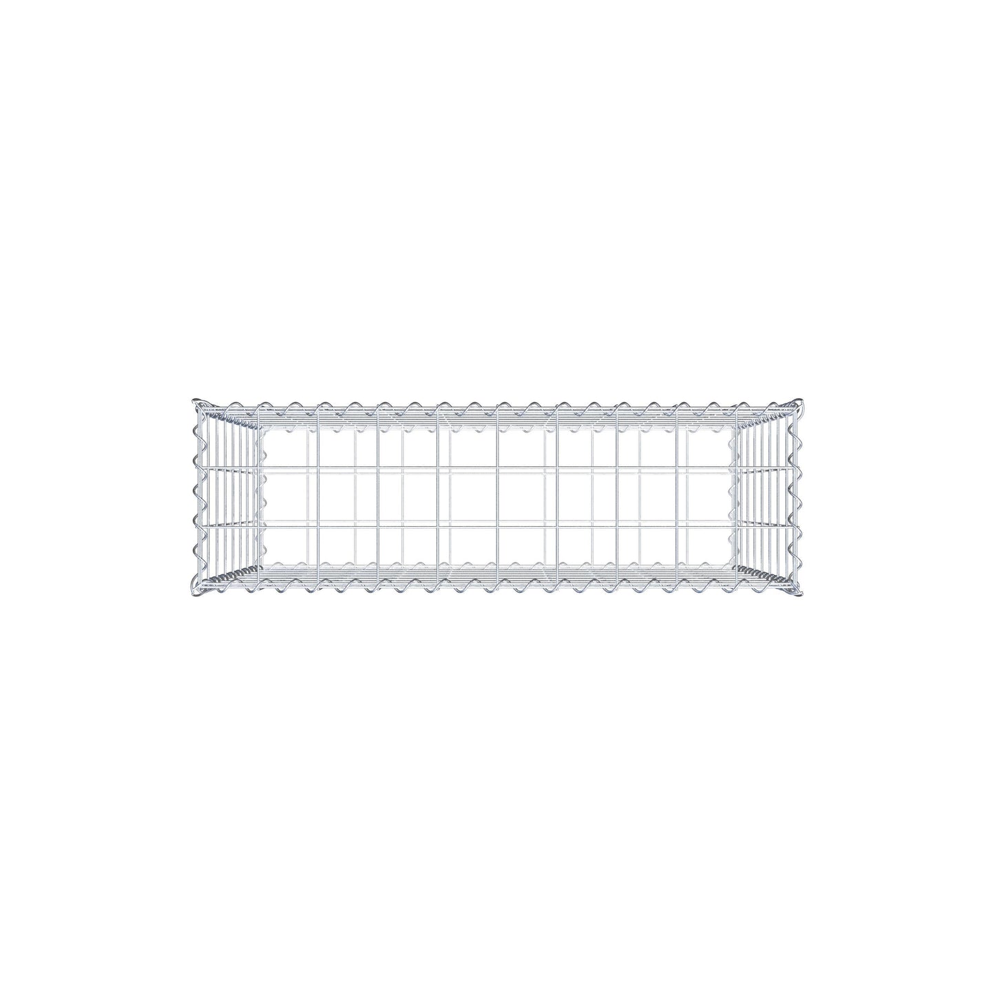 Gavión 100 cm x 80 cm x 30 cm (largo x alto x profundidad), tamaño de malla 10 cm x 10 cm, espiral