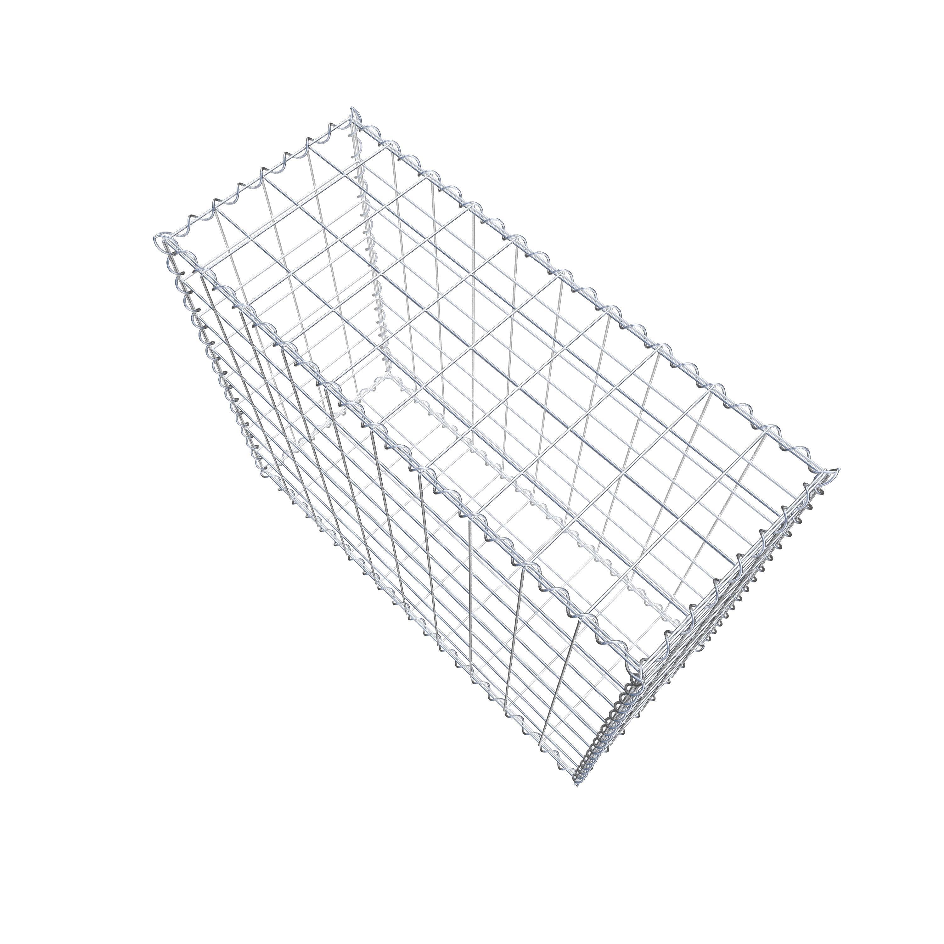 Gabion 100 cm x 80 cm x 40 cm (L x H x D), maskstorlek 10 cm x 10 cm, spiral