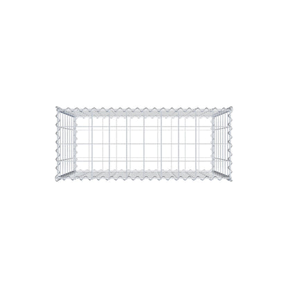 Schanskorf 100 cm x 80 cm x 40 cm (L x H x D), maaswijdte 10 cm x 10 cm, spiraalvormig