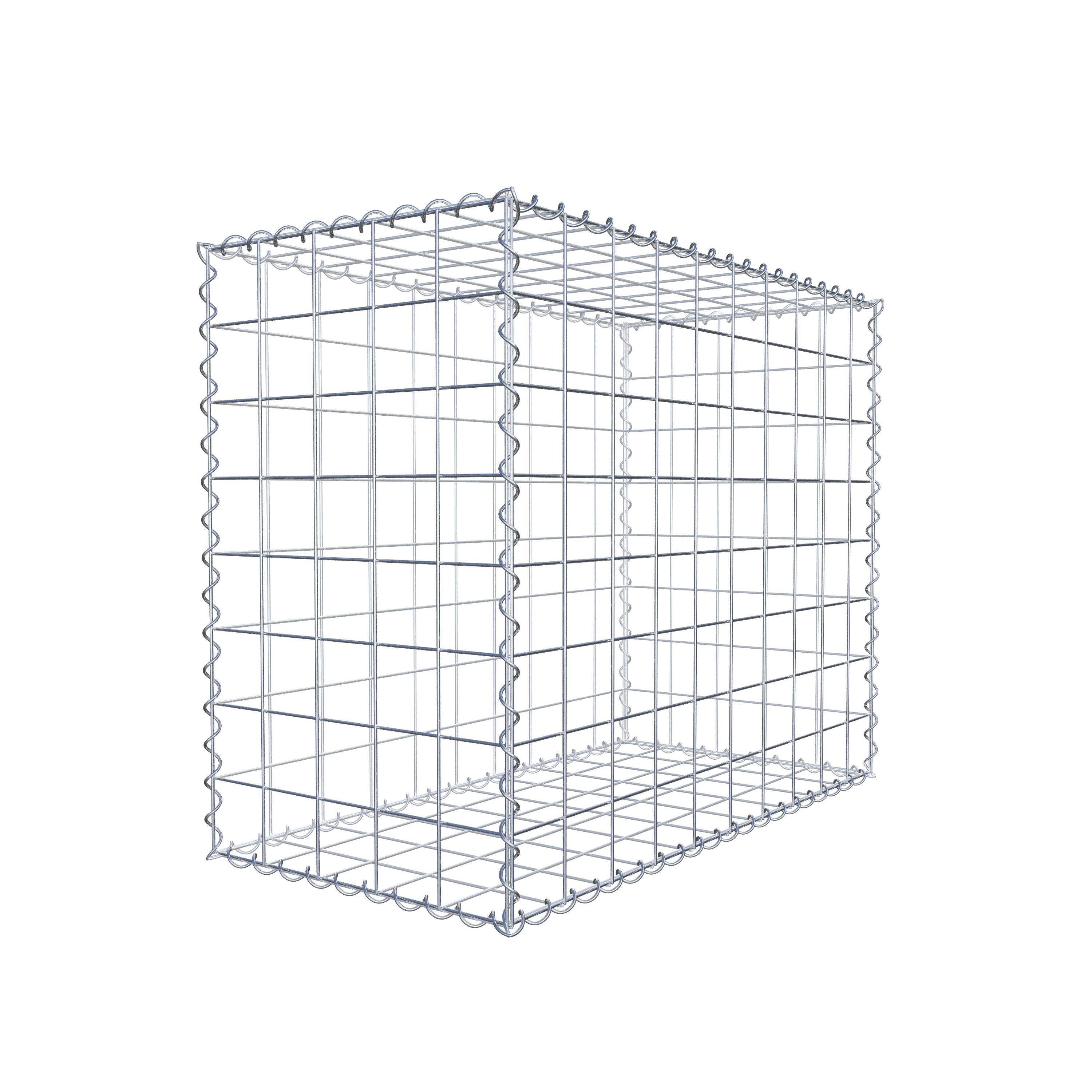 Gabion 100 cm x 80 cm x 50 cm (L x H x D), maskestørrelse 10 cm x 10 cm, spiral