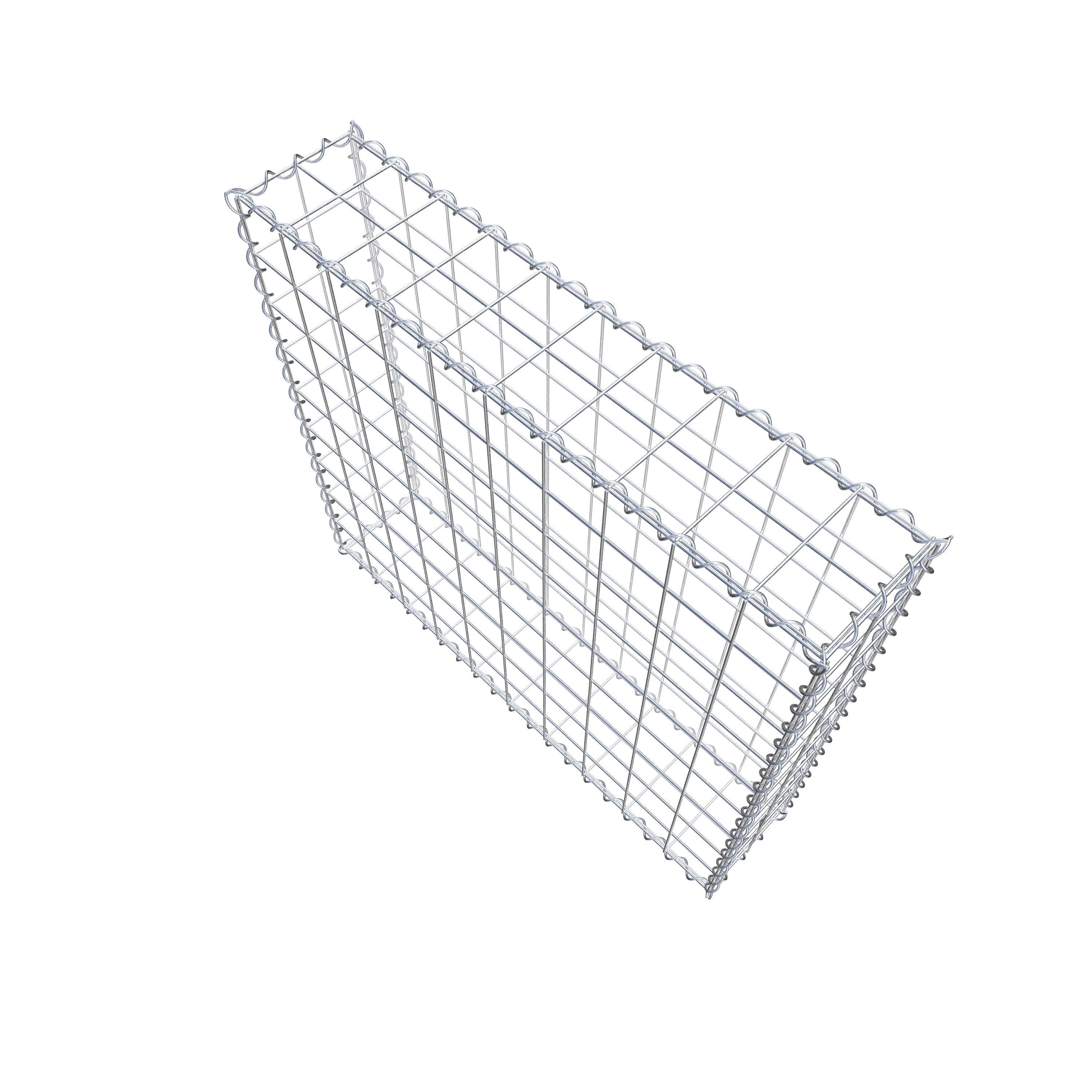 Gabion 100 cm x 90 cm x 20 cm (L x H x D), maskestørrelse 10 cm x 10 cm, spiral