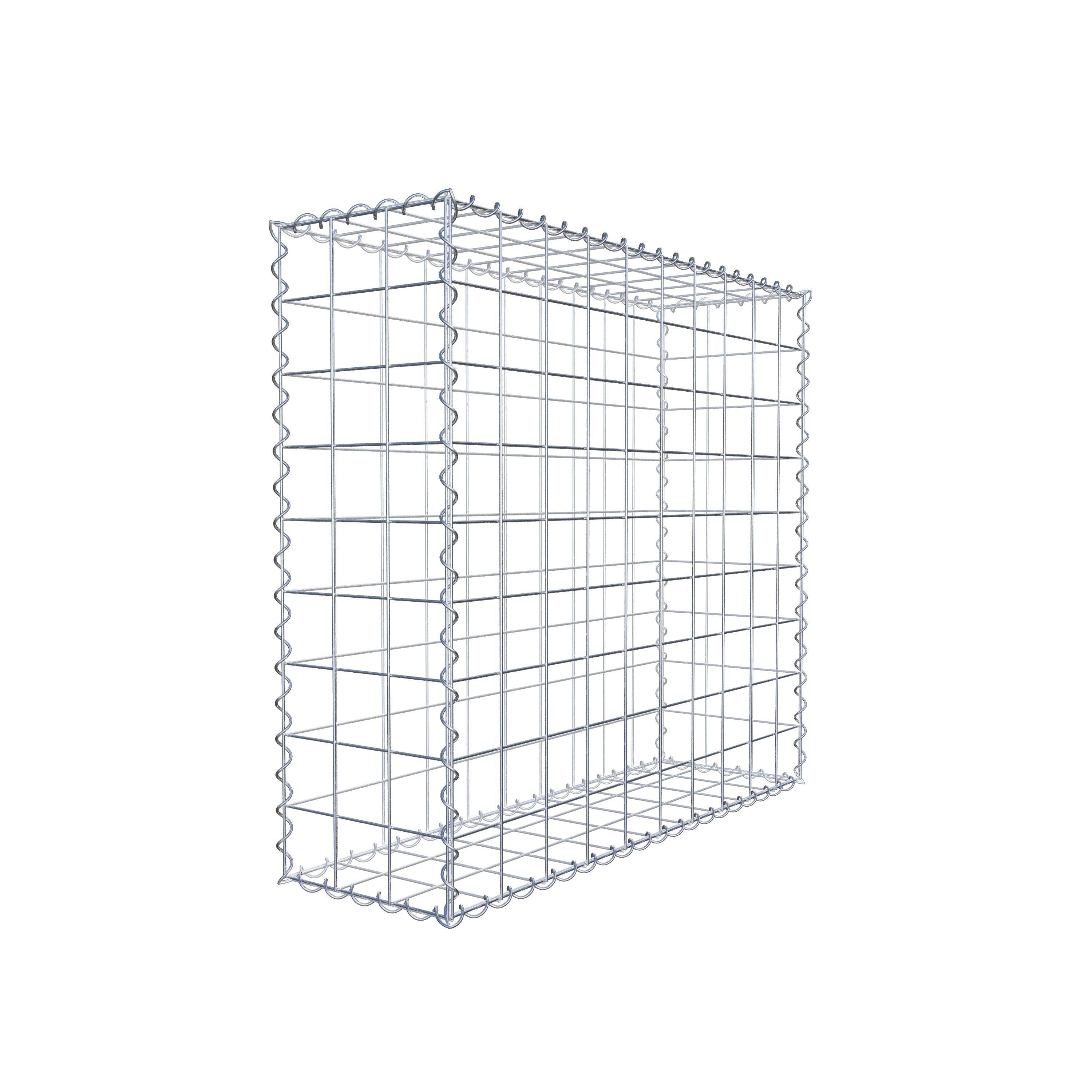 Gabion 100 cm x 90 cm x 30 cm (L x H x D), maskstorlek 10 cm x 10 cm, spiral