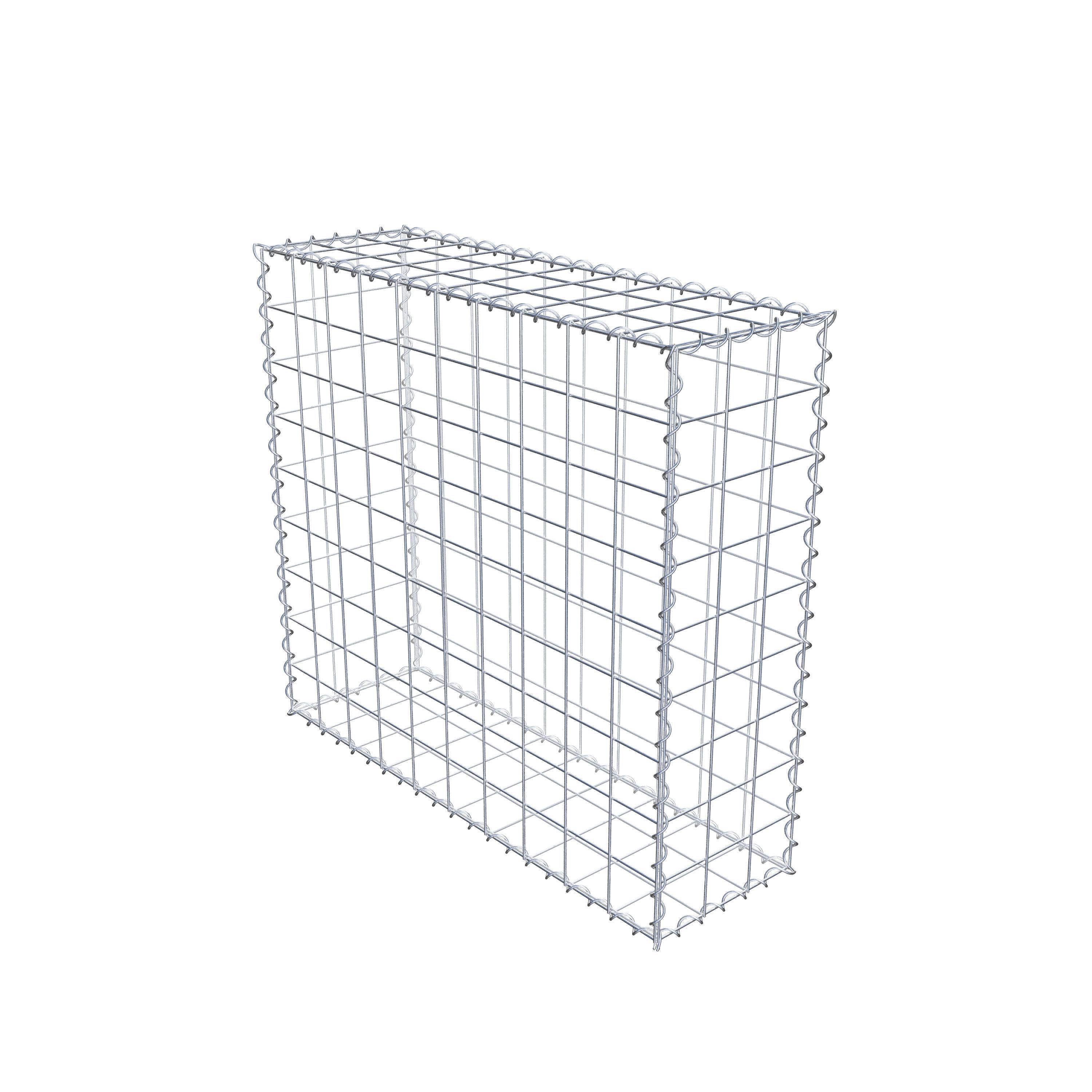 Gabion 100 cm x 90 cm x 30 cm (L x H x D), mesh size 10 cm x 10 cm, spiral