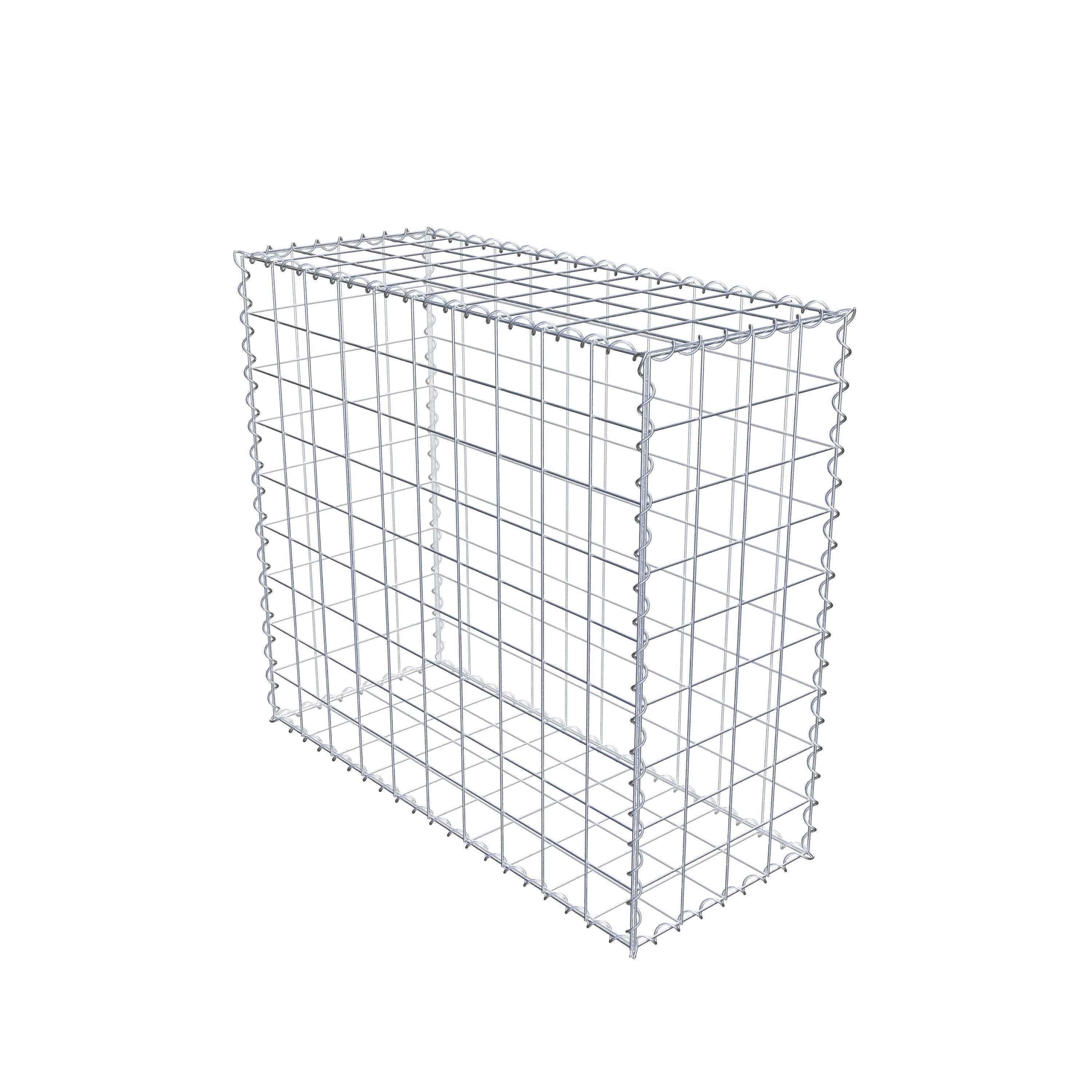 Gabion 100 cm x 90 cm x 40 cm (L x H x D), mesh size 10 cm x 10 cm, spiral