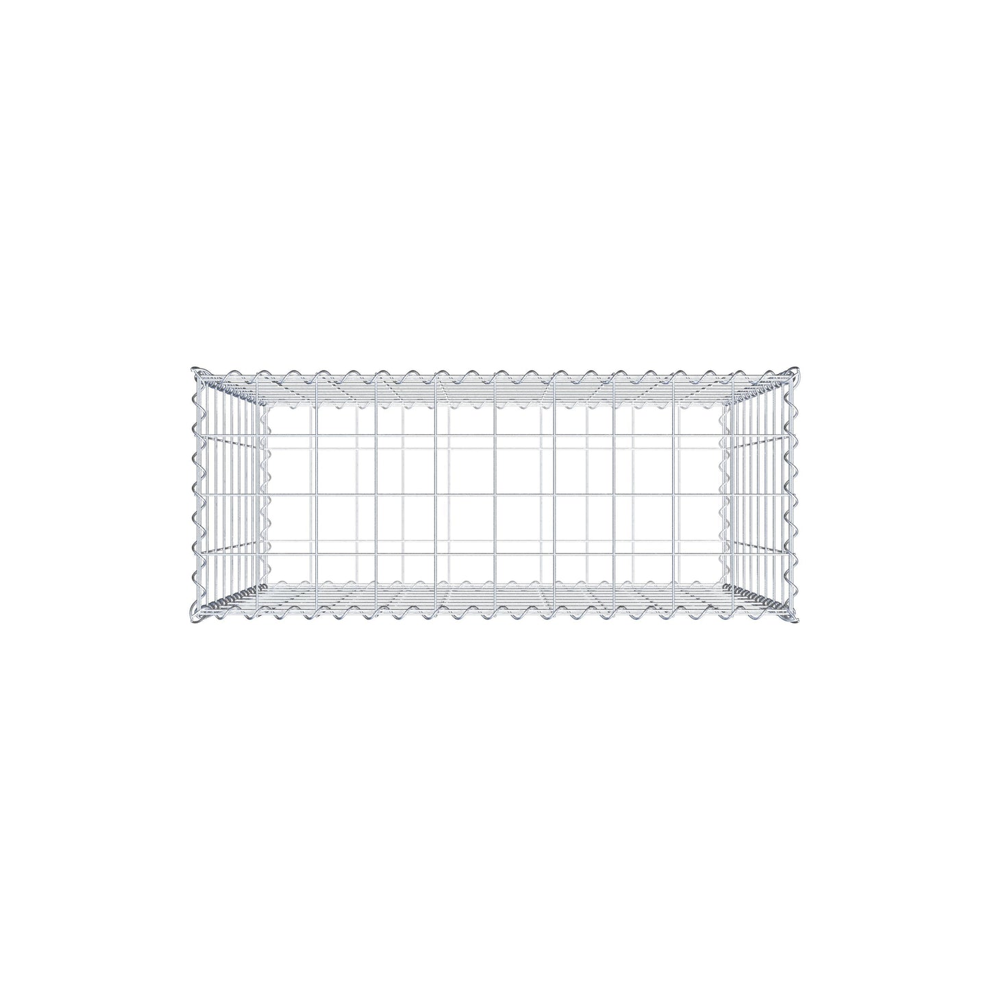 Gabione 100 cm x 90 cm x 40 cm (L x H x T), Maschenweite 10 cm x 10 cm, Spirale