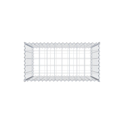 Gavión 100 cm x 90 cm x 50 cm (largo x alto x fondo), malla 10 cm x 10 cm, en espiral