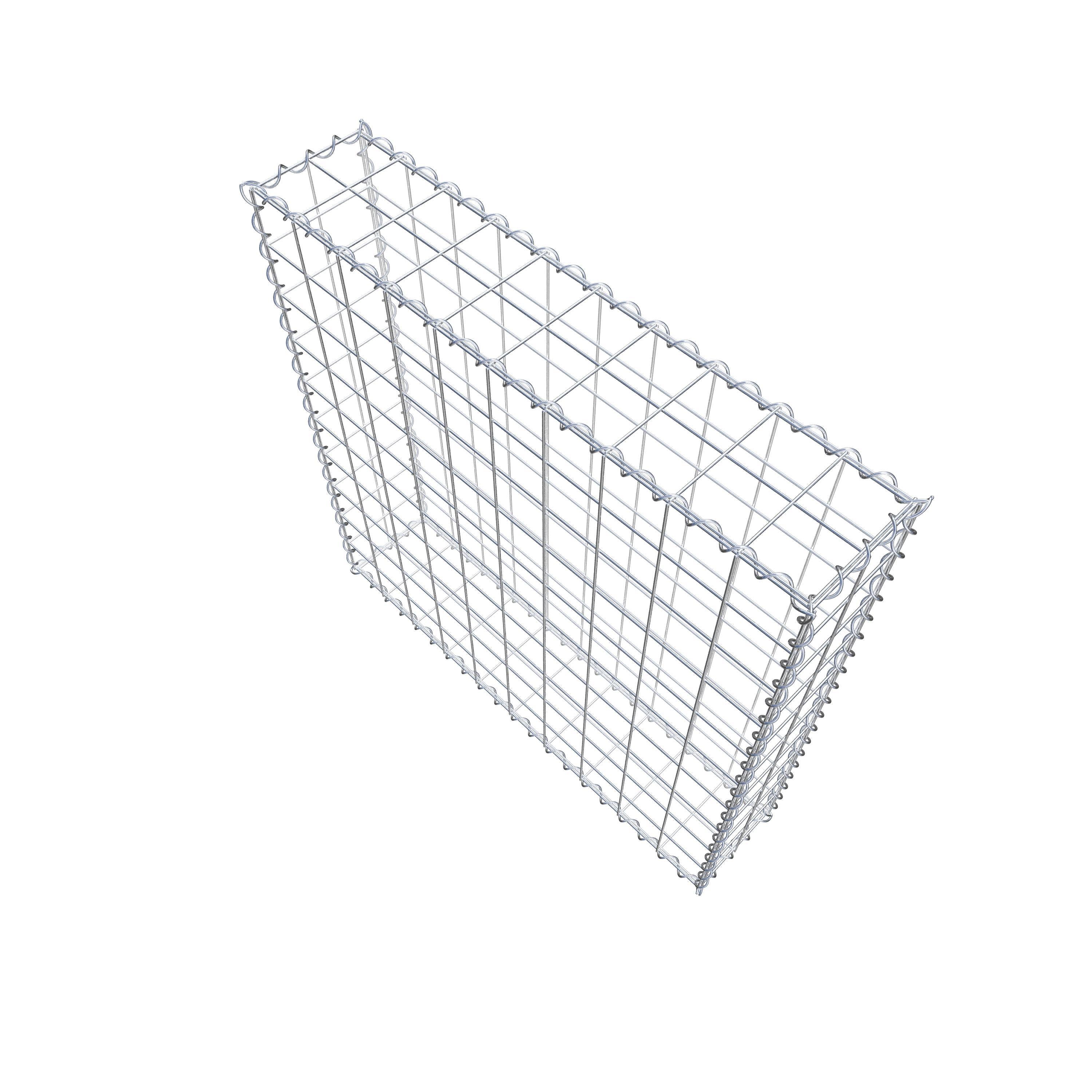 Gabion 100 cm x 100 cm x 20 cm (L x H x D), maskstorlek 10 cm x 10 cm, spiral