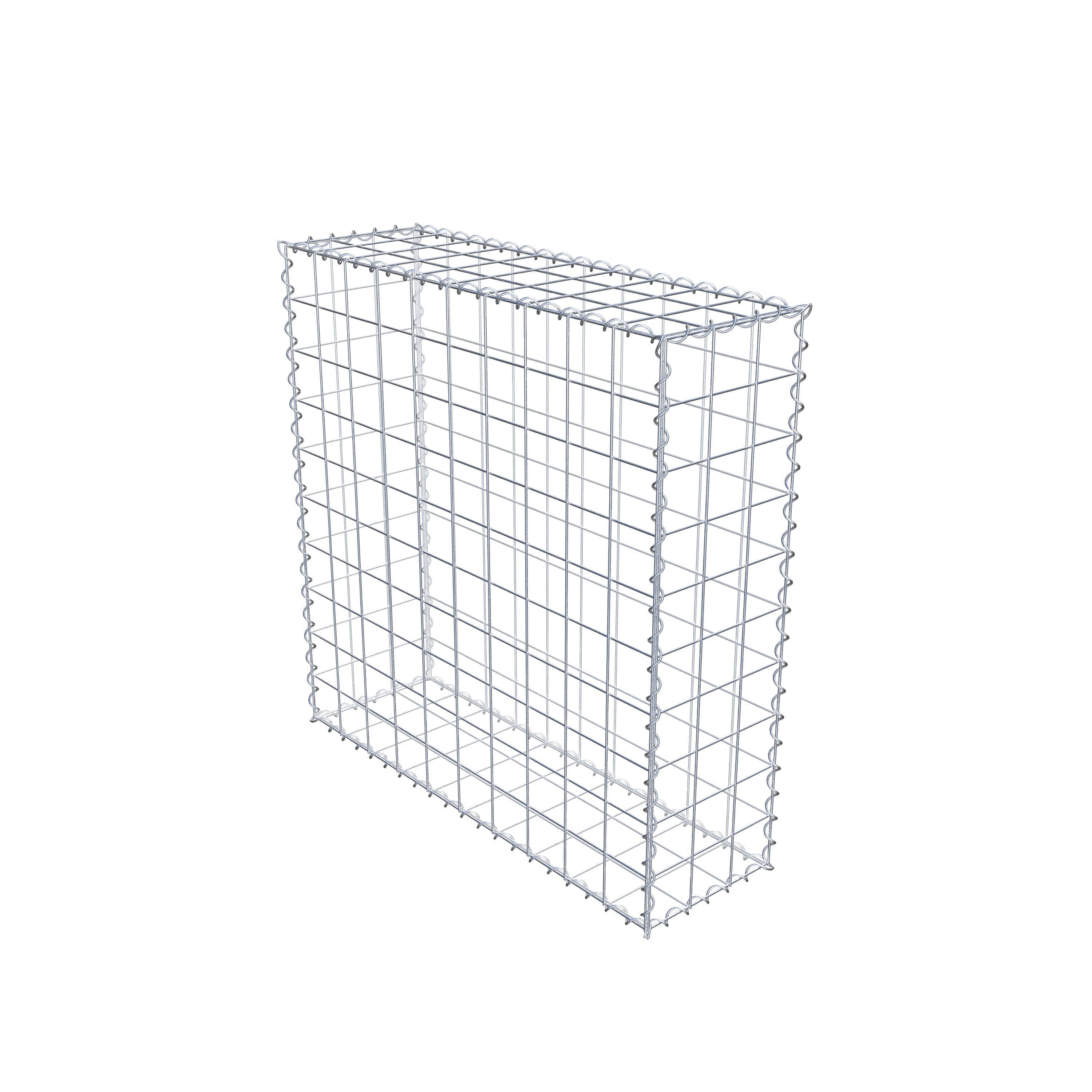 Gabion 100 cm x 100 cm x 30 cm (L x H x D), maskestørrelse 10 cm x 10 cm, spiral