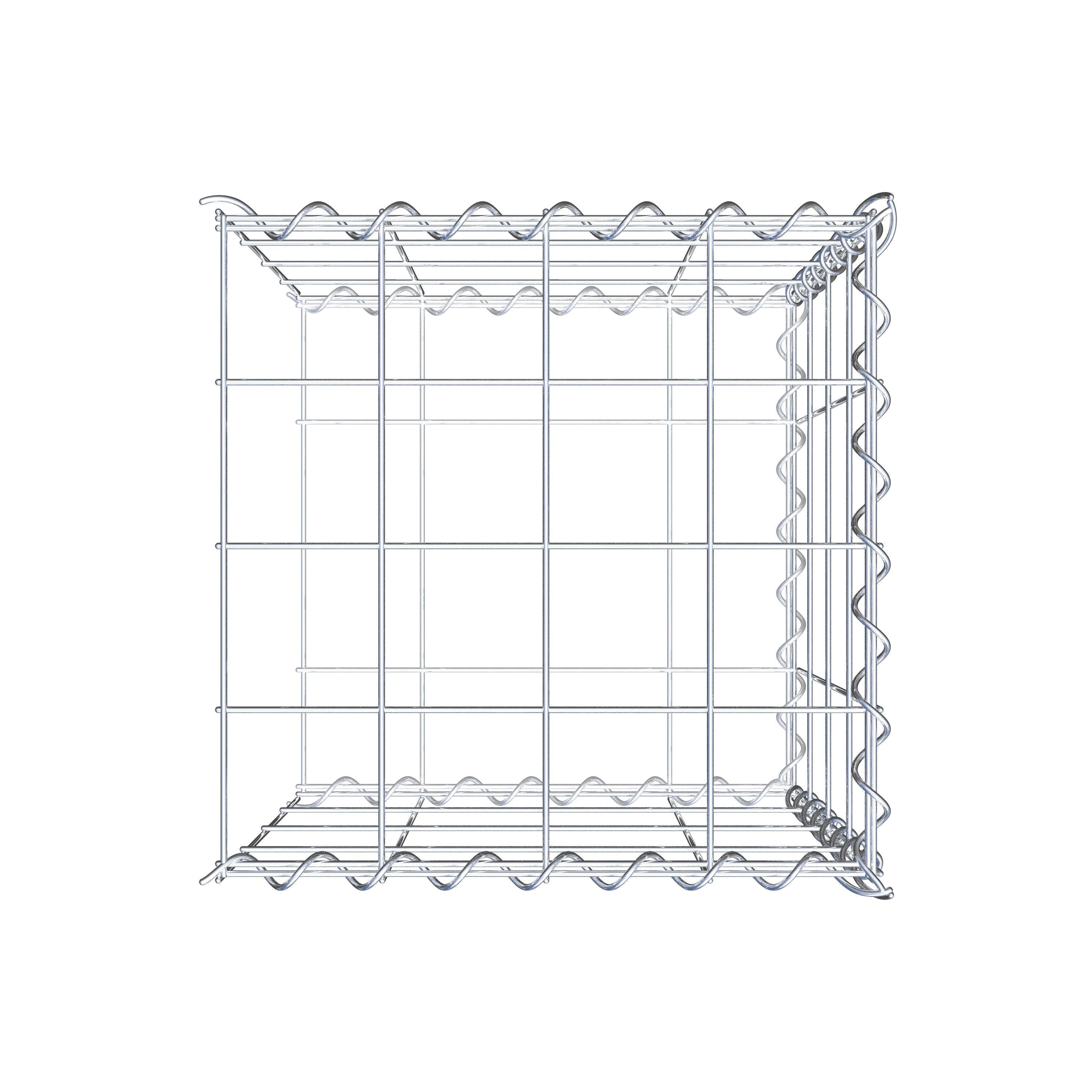 Gabion rapporté type 2 40 cm x 40 cm x 40 cm (L x H x P), mailles 10 cm x 10 cm, spirale