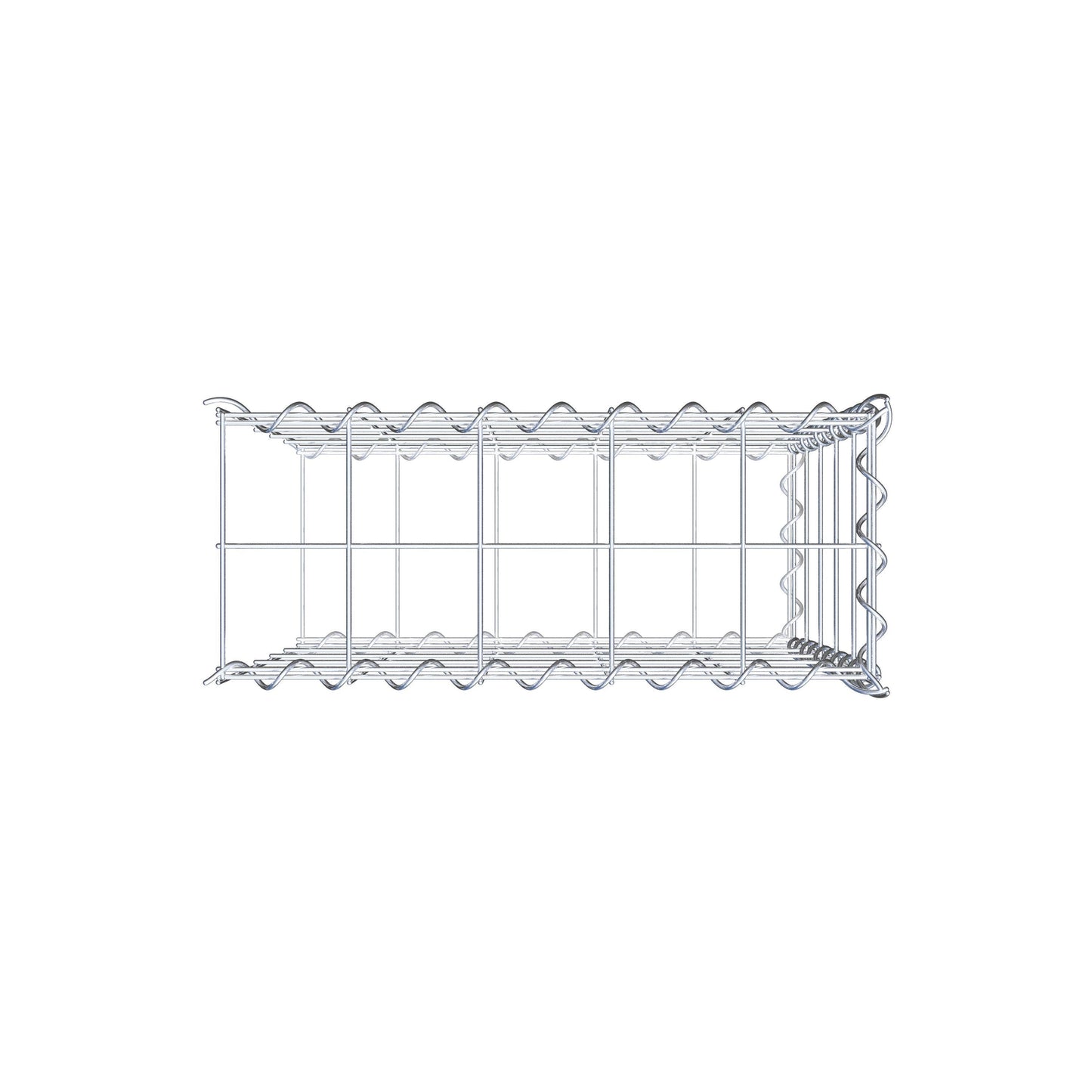 Anbaugabione Typ 2 50 cm x 50 cm x 20 cm (L x H x T), Maschenweite 10 cm x 10 cm, Spirale